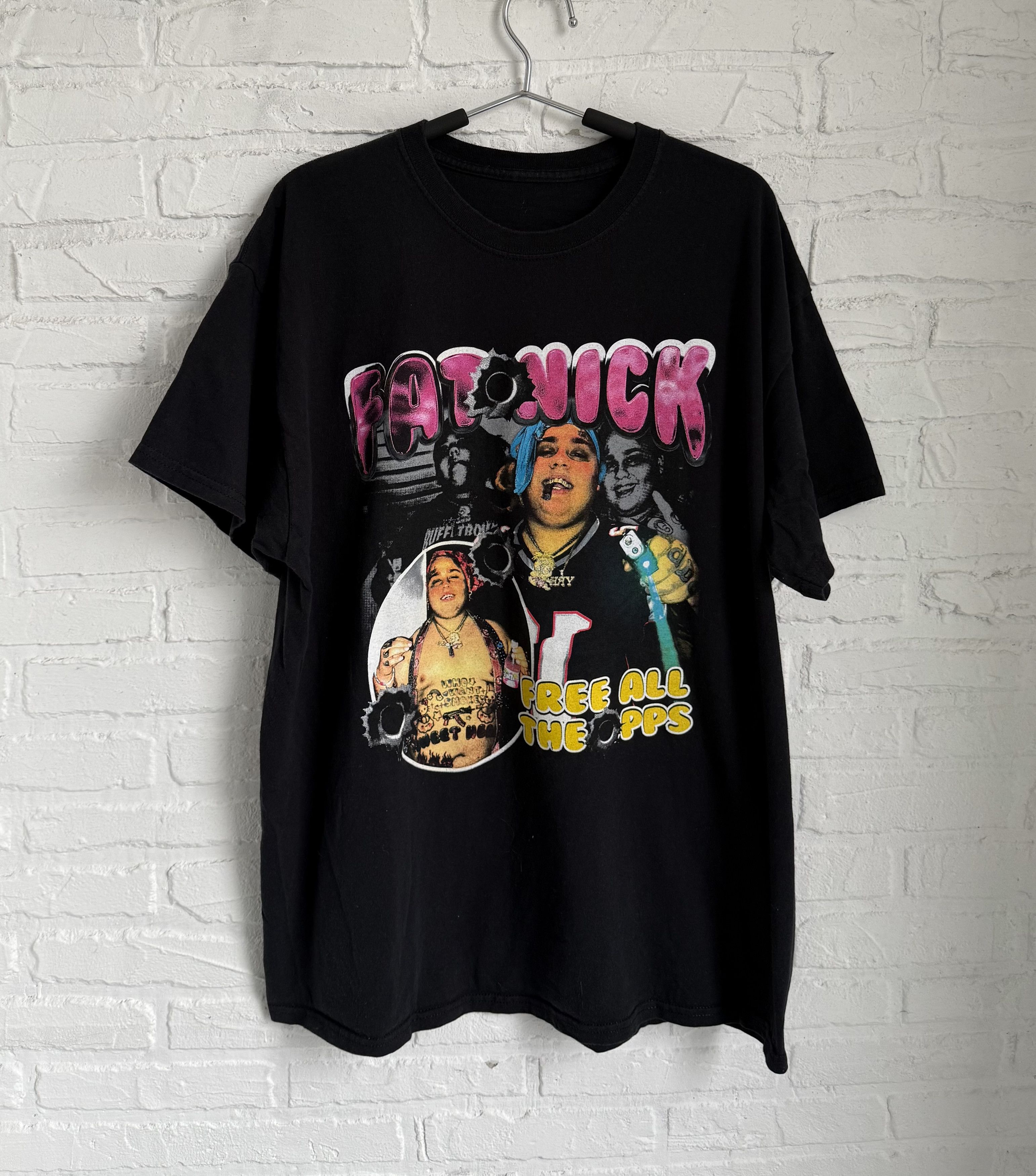 G59 Records × Rap Tees 2019 Fat Nick free all the oops Rap t-shirt Size US L / EU 52-54 / 3 - 4 Thumbnail