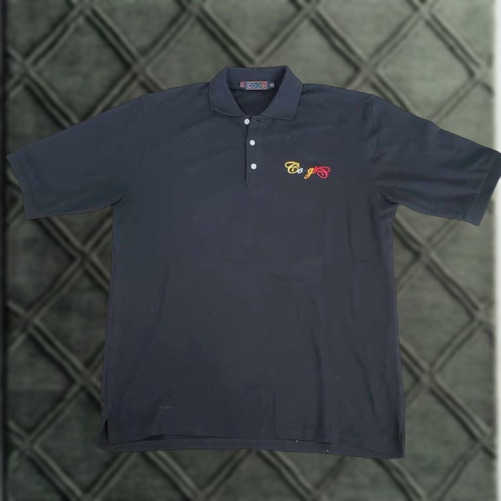 Coogi COOGI Polo Shirt Men 3XL Colorblock Graphic 90s Y2k Streetwear Hip Hop Multicolor Cotton Knit Short Sleeve Collared Logo All Seasons Easy Care Size US XXL / EU 58 / 5 - 1 Thumbnail
