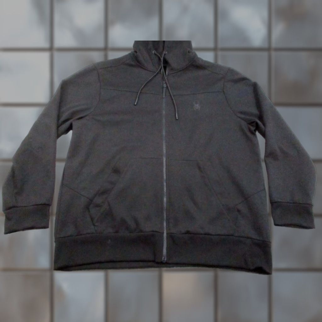 Spyder Spyder Active Hoodie Mens XL Black Full Zip Sweatshirt Jacket Logo Athletic Size US XL / EU 56 / 4 - 1 Thumbnail