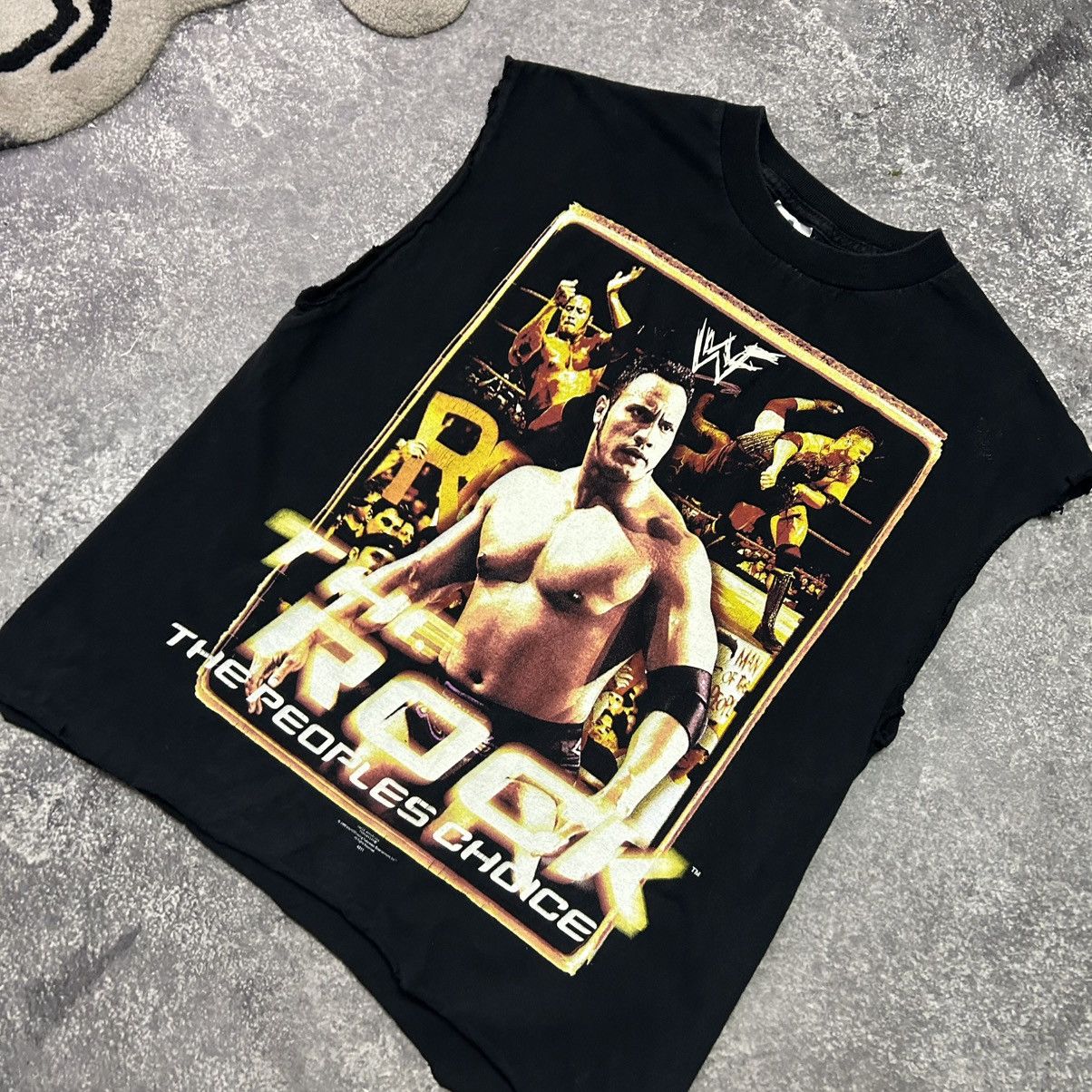 WWE Vintage WWE The Rock 1999 big graphic logo movie sleeveless Size US M / EU 48-50 / 2 - 2 Thumbnail