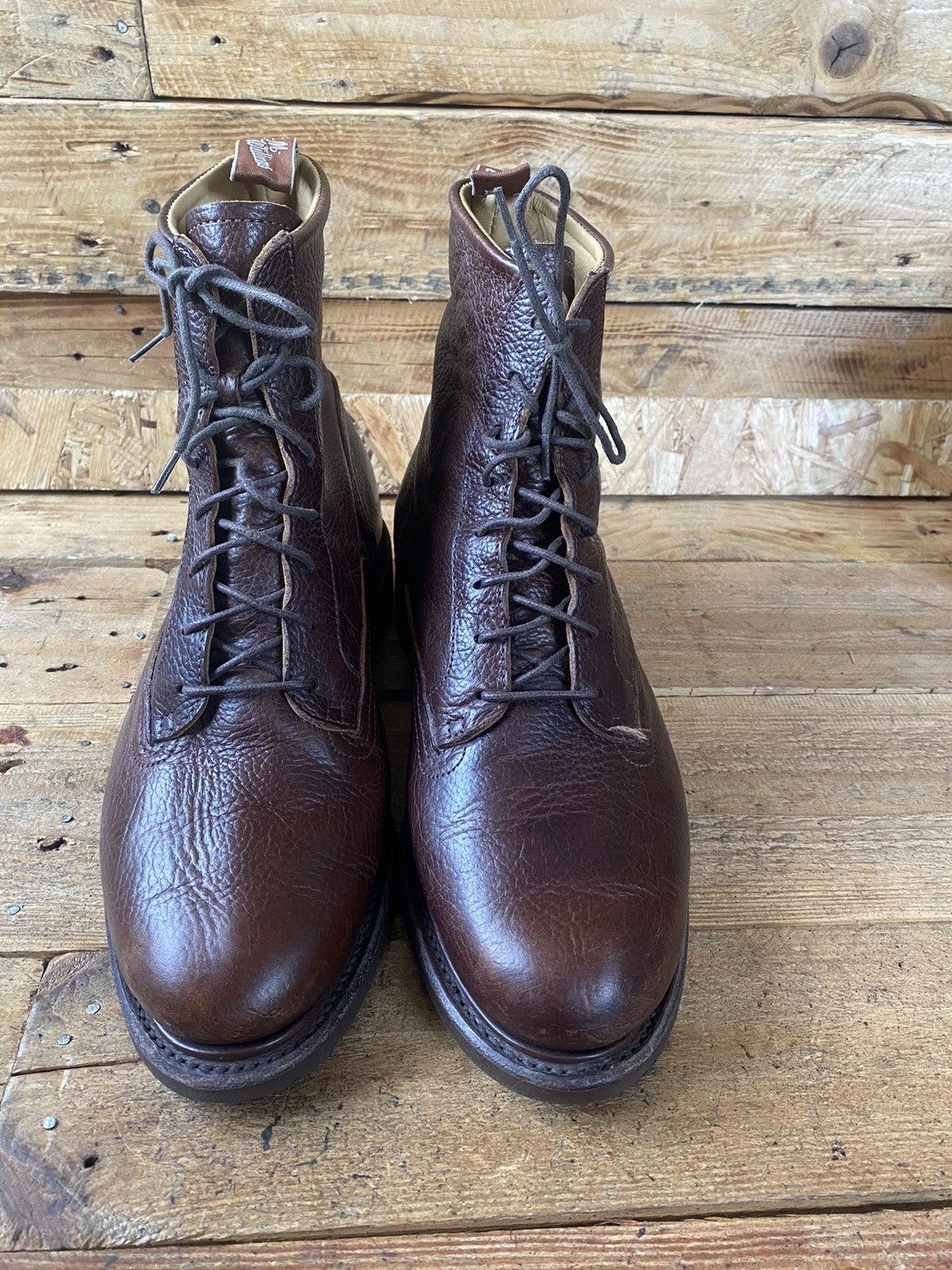 R.M. Williams R.M.Williams rickaby brown pebble lace-up boots uk 9G Size US 10 / EU 43 - 2 Thumbnail