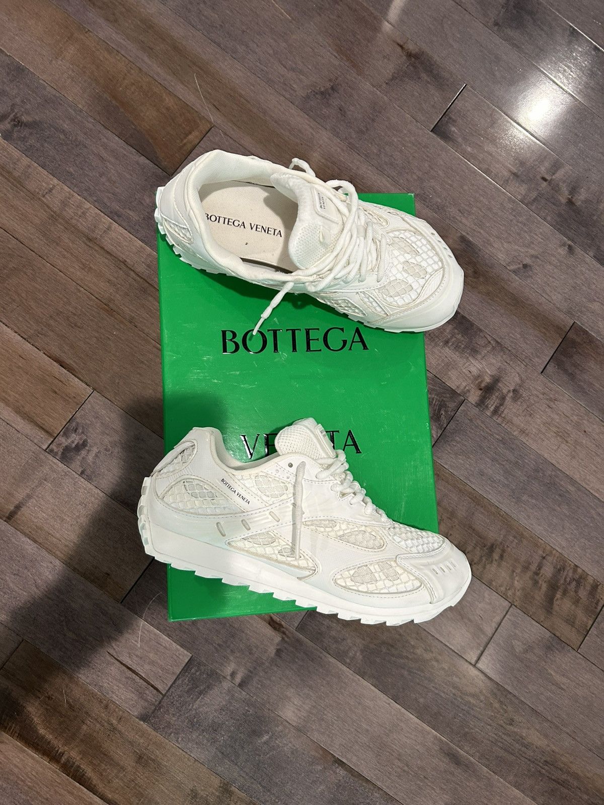 Bottega Veneta × Designer Bottega Veneta orbit sneakers all white