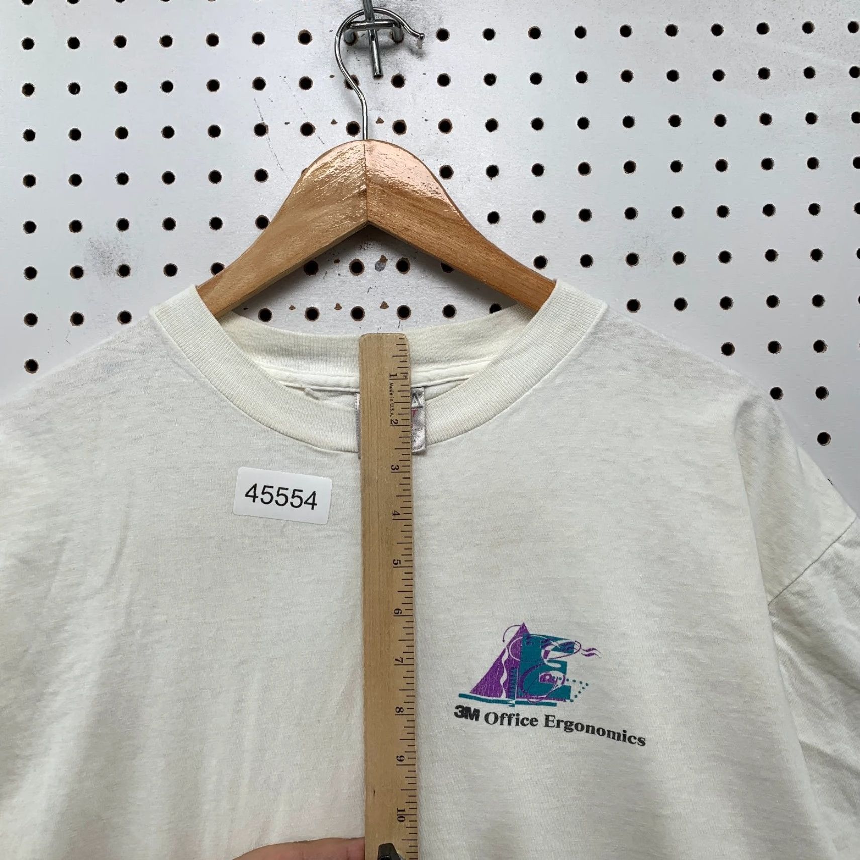 Vintage VINTAGE 3M Office Ergonomics Shirt Mens XL White Single Stitch 90s USA Office T Size US XL / EU 56 / 4 - 6 Thumbnail