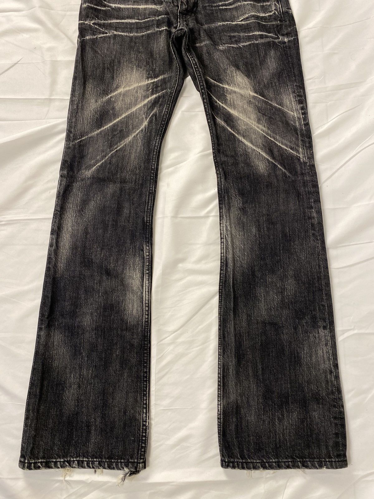 Japanese Brand Semantic Design Studded Skull Flared Washed Denim Jeans Size US 31 - 16 Thumbnail