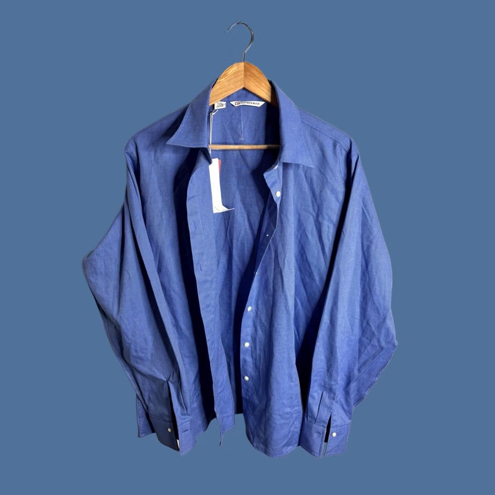 Cutter & Buck Cutter & Buck Shirt Mens 3XL Big & Tall Blue Button Front Long Sleeve Casual Size US XXL / EU 58 / 5 - 1 Thumbnail