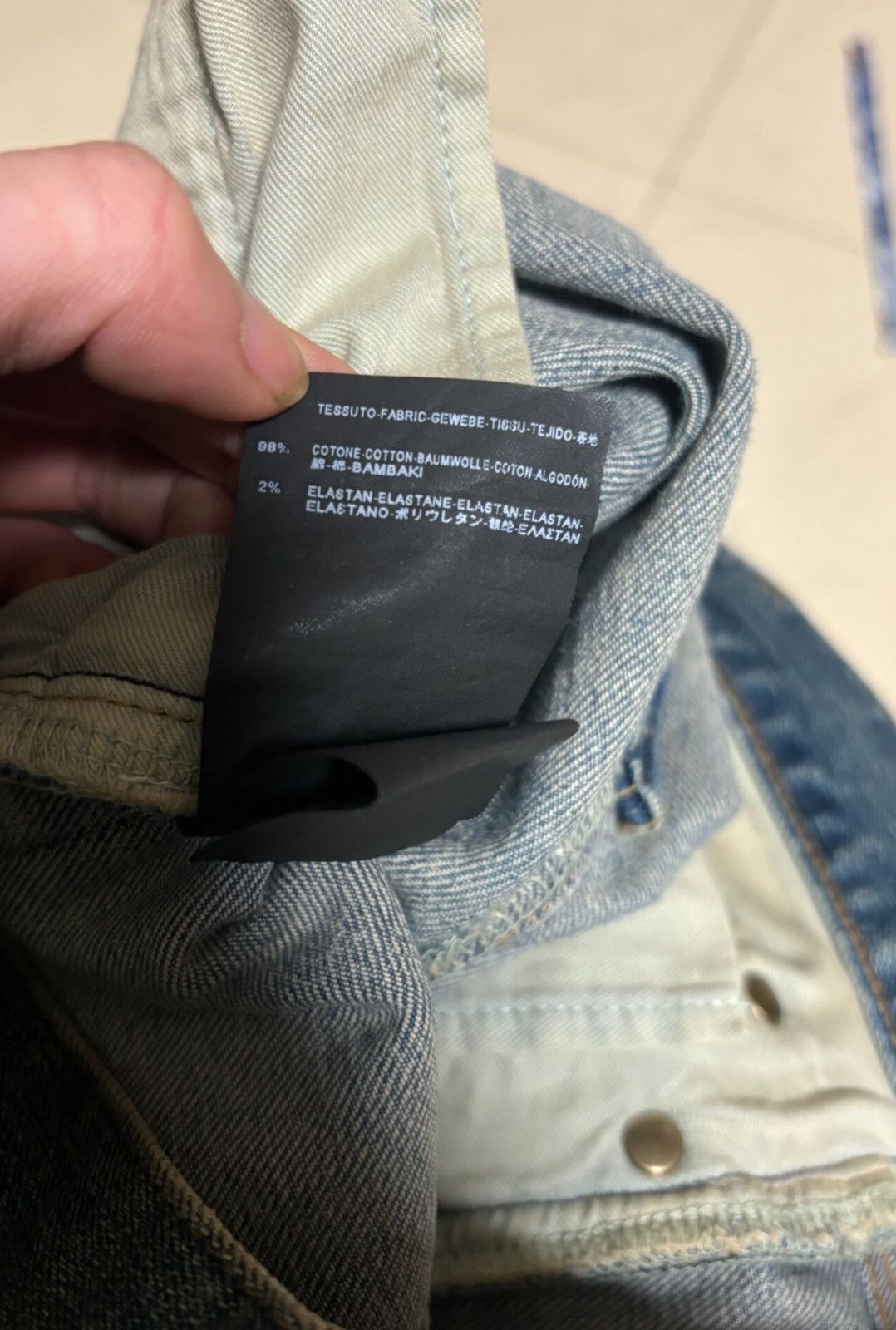 Saint Laurent Paris Saint Laurent SLP 2015FW Light Blue Heavy Destroyed Jeans Size US 31 - 8 Thumbnail