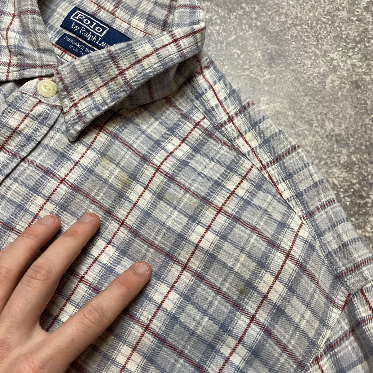 Vintage Vintage Polo Ralph Lauren Basic distressed shirt Size US XL / EU 56 / 4 - 13 Thumbnail