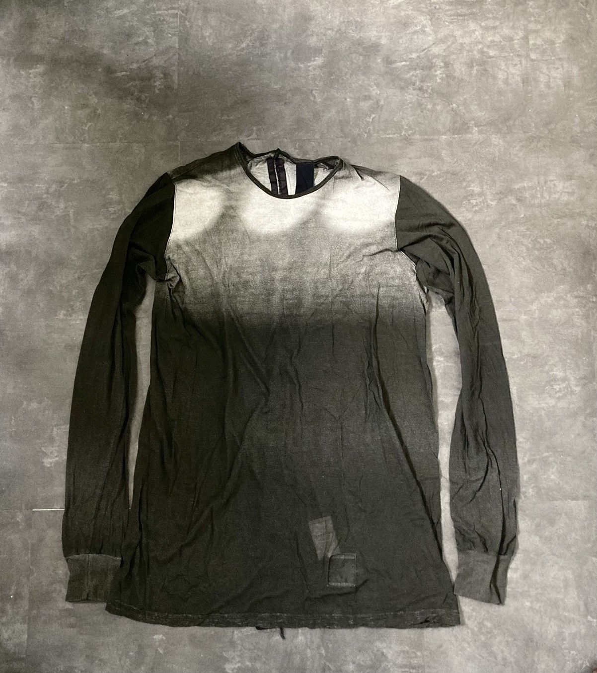 Pre-owned Rick Owens X Rick Owens Drkshdw F/w 11 "limo" Degradé Longsleeve T-shirt Rick Owens L