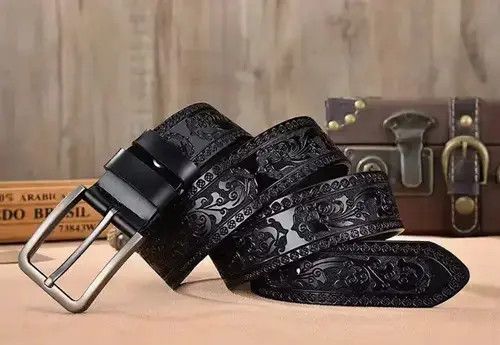 Leather Laser engraving Luxury Strap Belt Size ONE SIZE - 3 Thumbnail