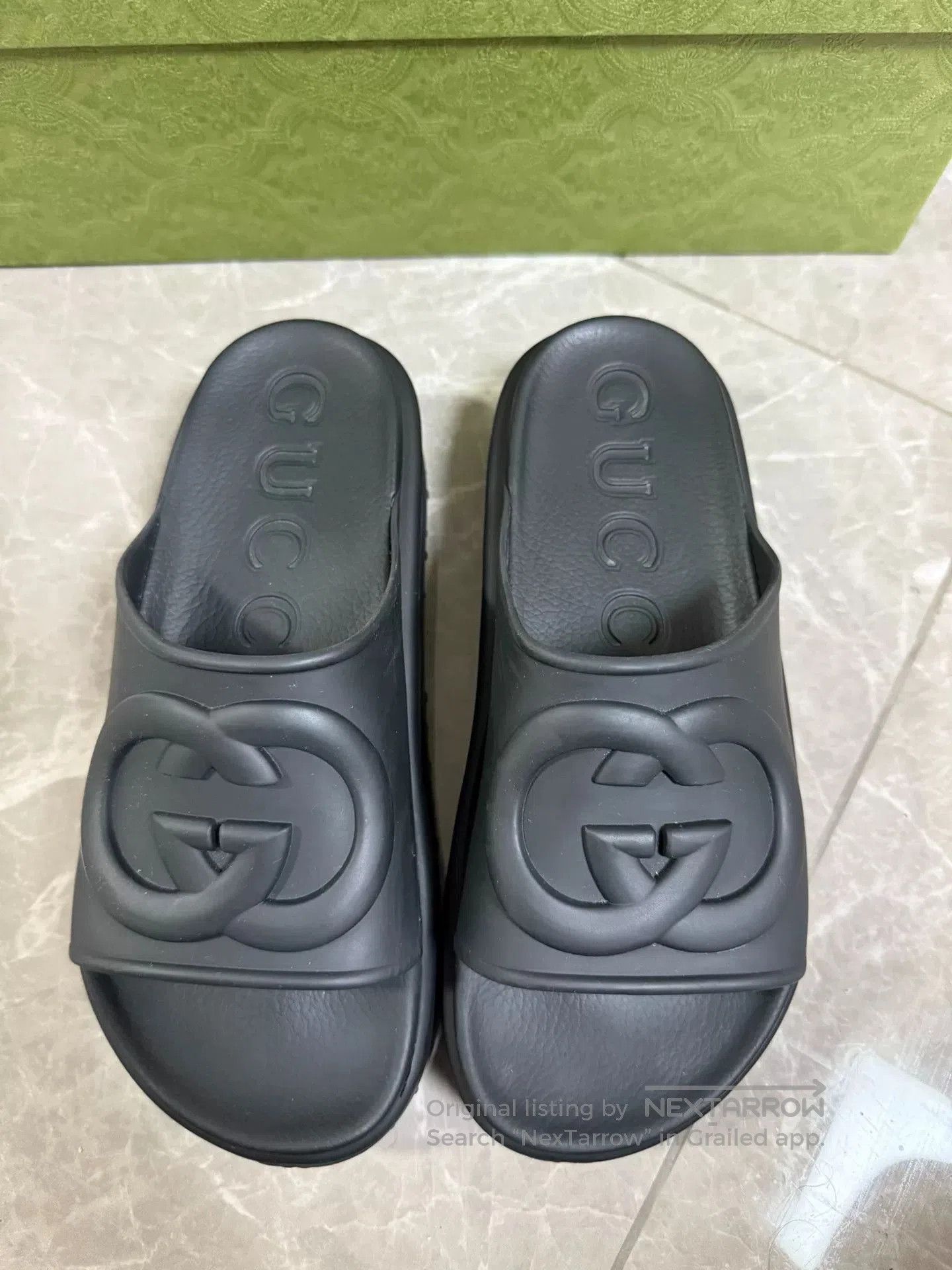 Gucci gucci interlocking rubber slide sandals for men. Size US 8 / EU 41 - 4 Thumbnail