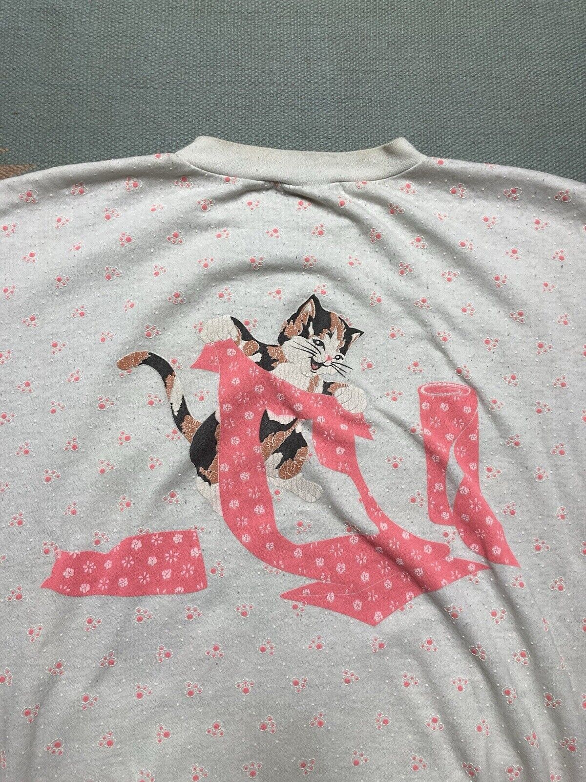 Vintage sweatshirt cats kittens all over print sweater animal XXL Size XXL / US 16-18 / IT 52-54 - 6 Thumbnail