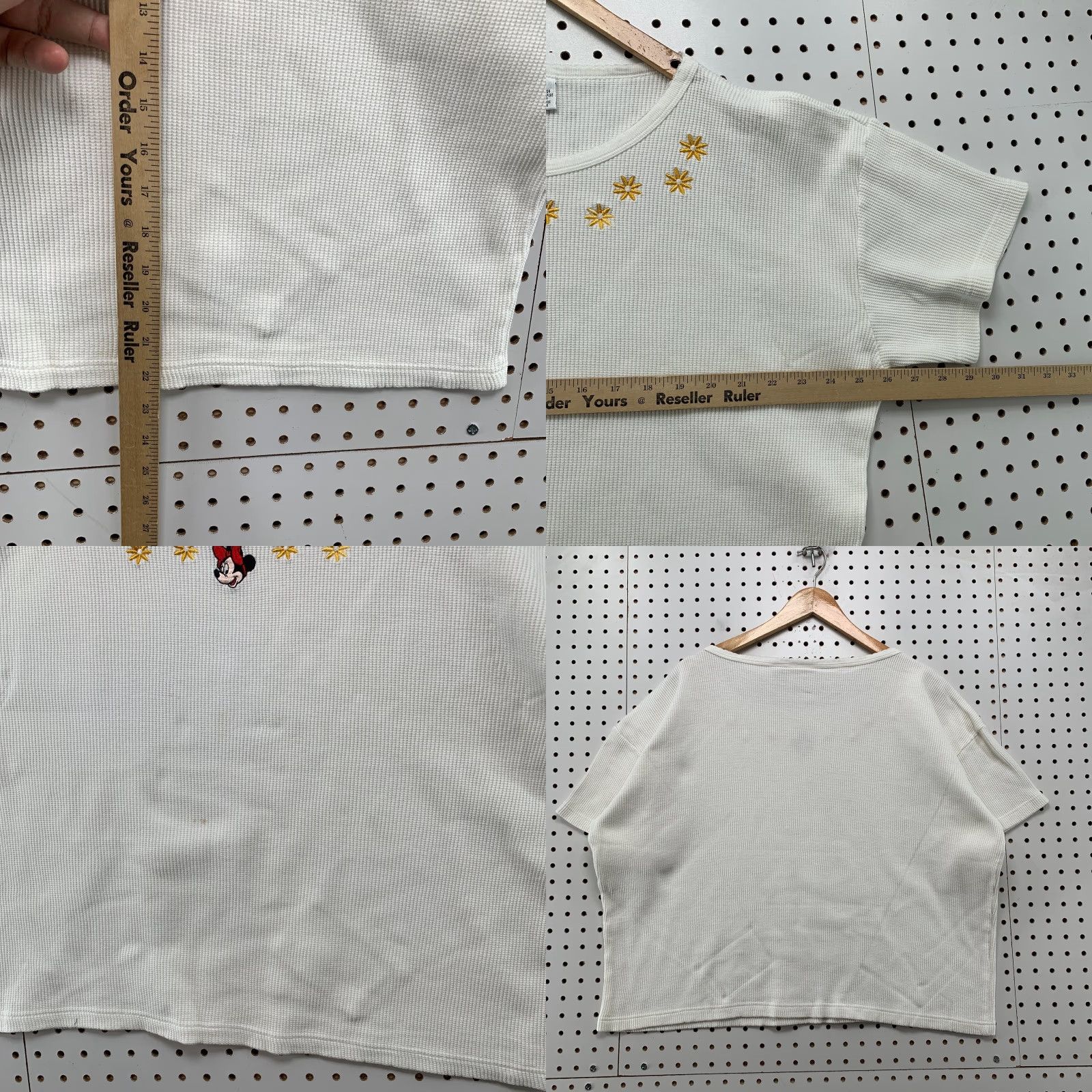 Vintage VINTAGE Mickey Inc Top Womens L/XL White Minnie Mouse Embroidered Thermal Knit T-Shirt Casual Womens Size L / US 10 / IT 46 - 8 Thumbnail