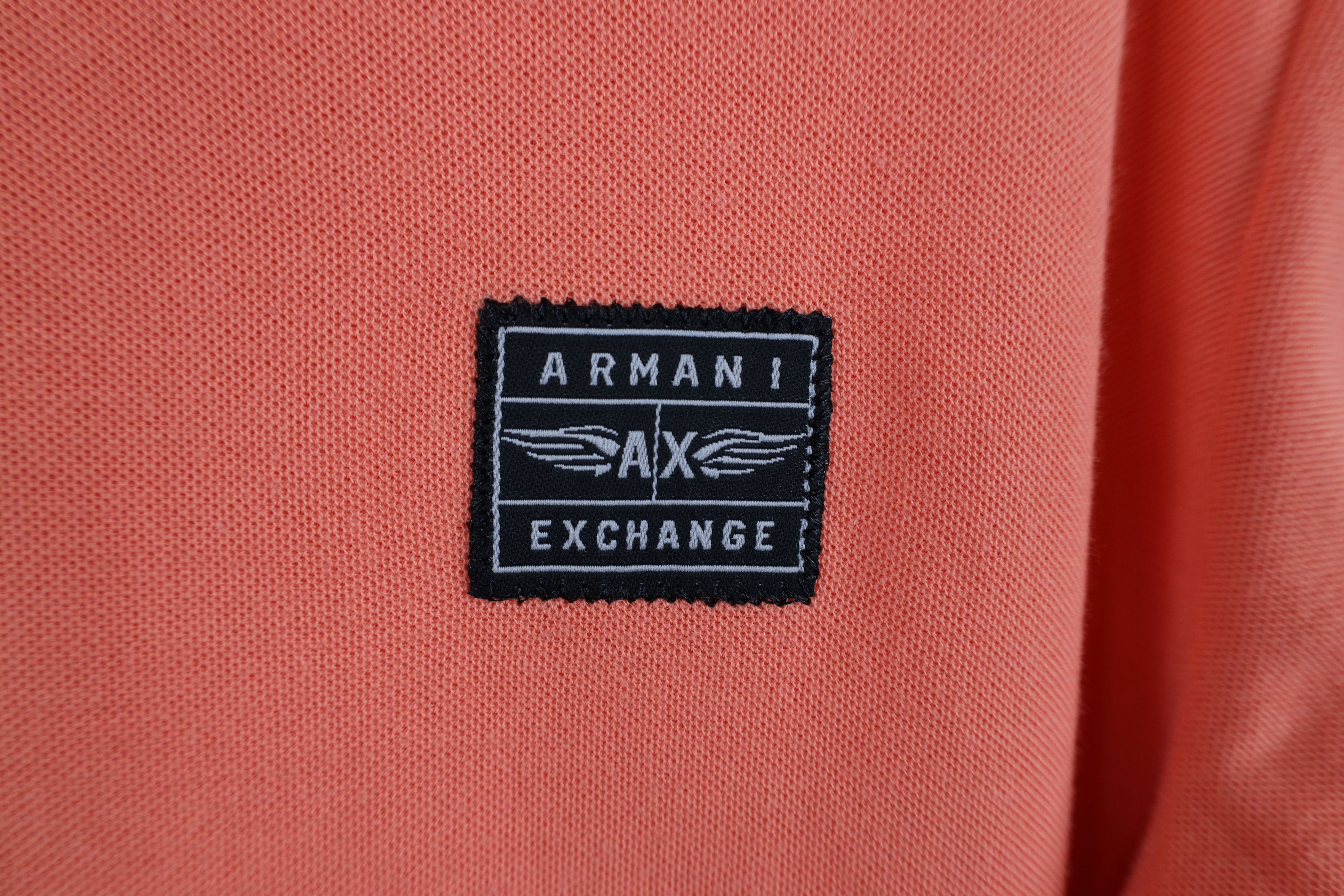 Armani Exchange Armani Exchange Box Logo Soft Cotton Collared Polo Salmon Size US L / EU 52-54 / 3 - 4 Thumbnail