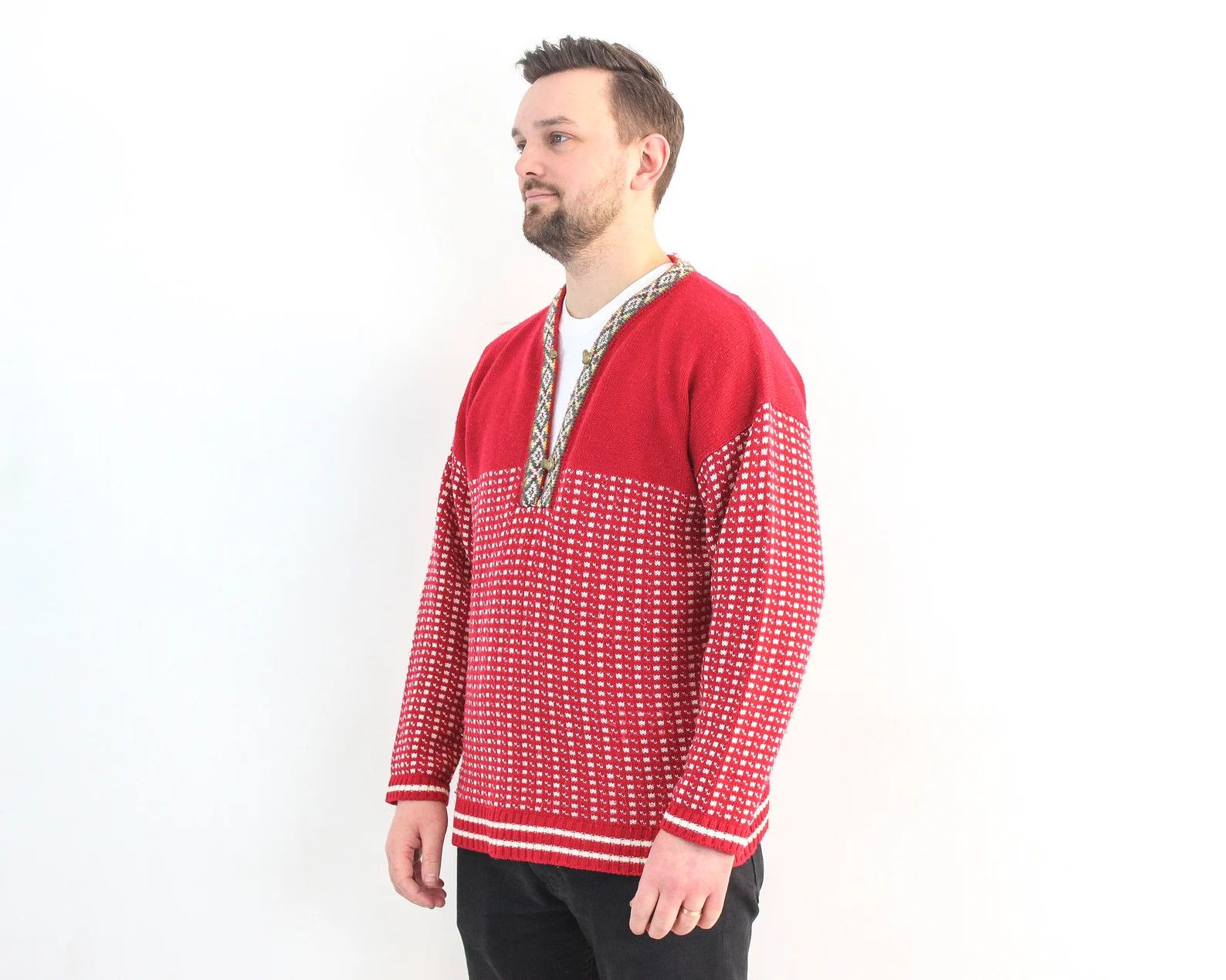 Vintage HPO L Nordic Jumper EU 46/48 Pullover Sweater Scandinavian Size US L / EU 52-54 / 3 - 7 Thumbnail