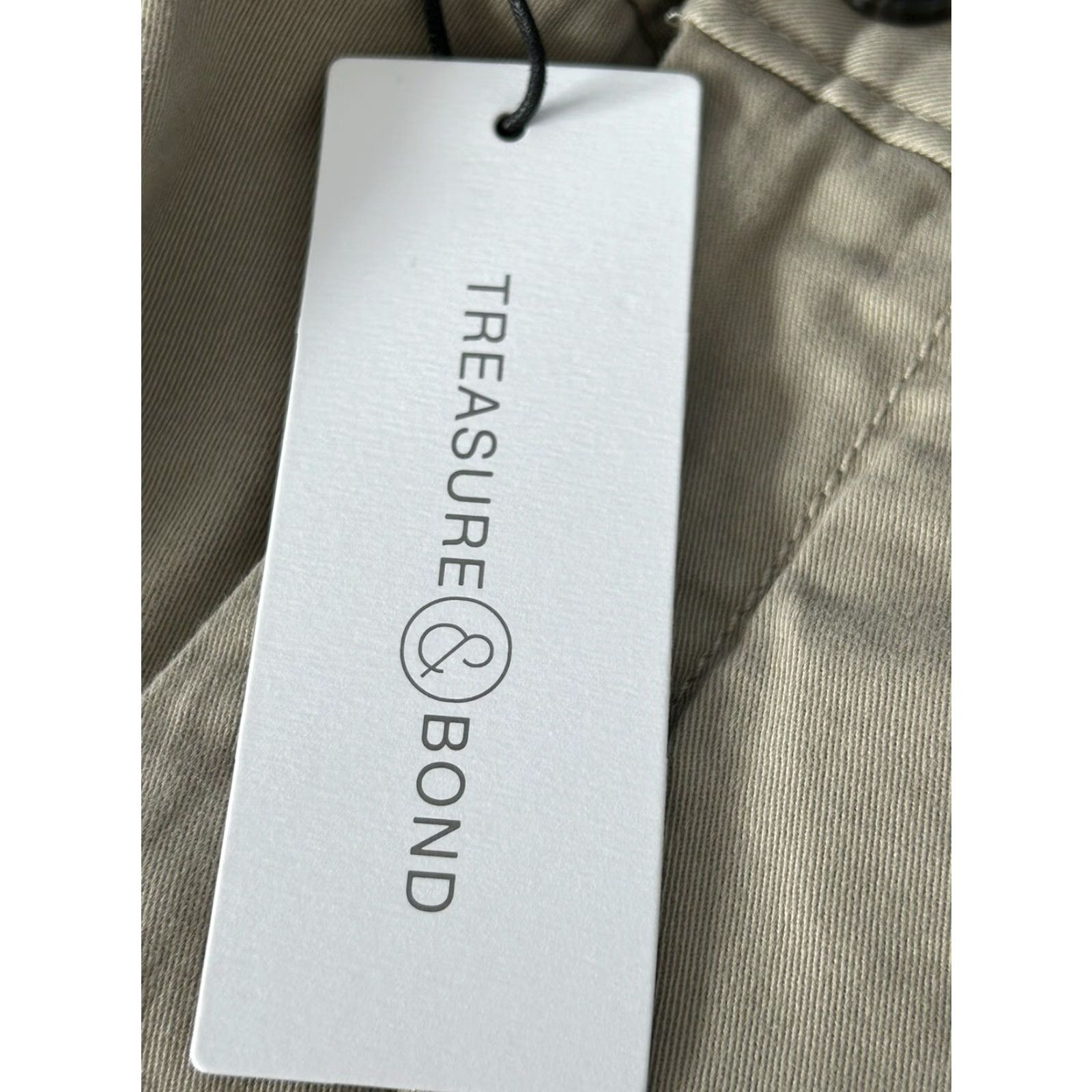 Treasure & Bond Treasure & Bond Mens Chino Shorts Flat Front Beige 38W Regular Cotton Blend Khaki Casual Shorts Mens 38 Beige Size US 38 / EU 54 - 5 Thumbnail