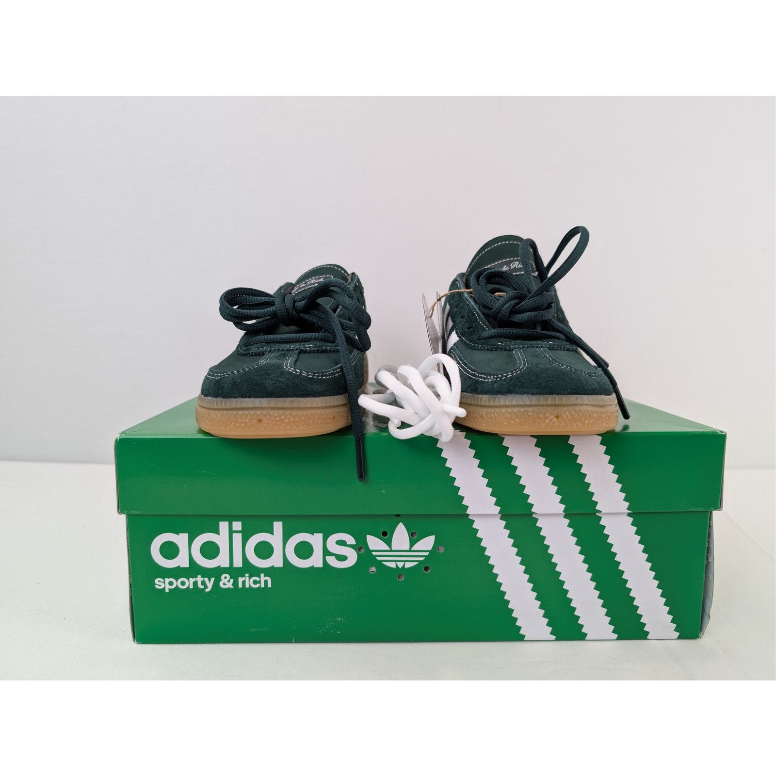 Adidas × Sporty & Rich o1rshd1 Handball Spezial x Sporty & Rich sneakers Dark Green Size US 12.5 / EU 45-46 - 15 Thumbnail