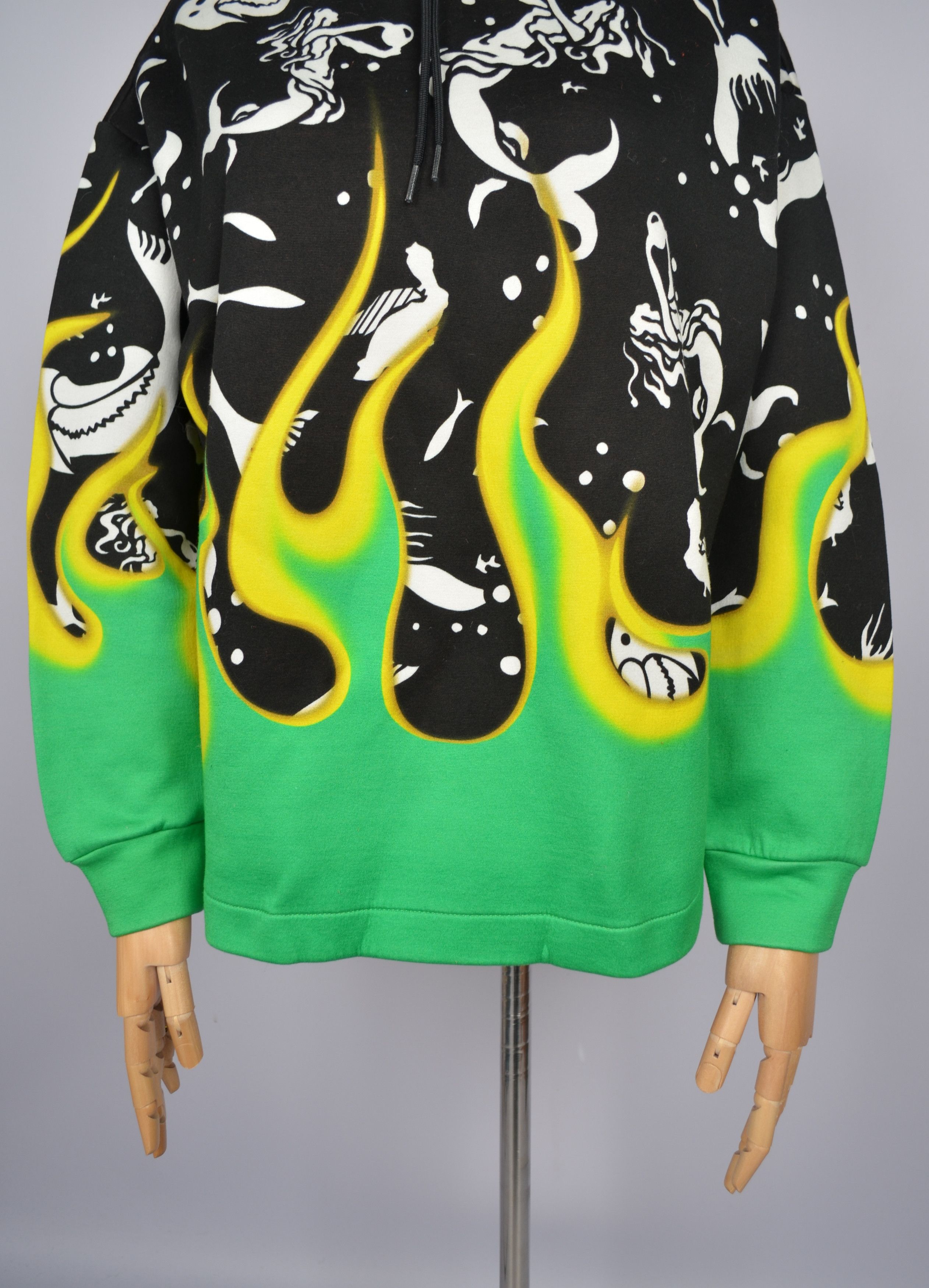 Prada PRADA Special Edition Mermaid Flames Hoodie Size S VERY RARE Size S / US 4 / IT 40 - 11 Thumbnail