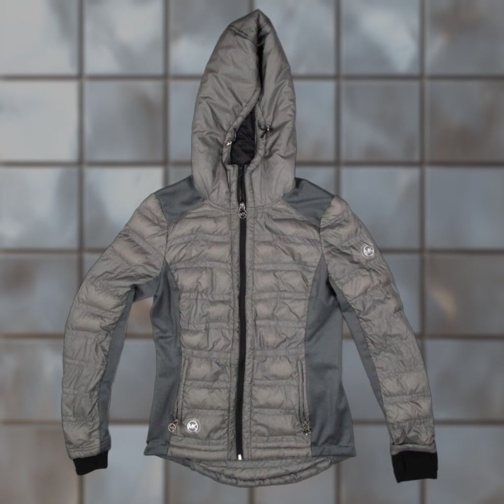 Michael Kors Michael Kors Jacket Women XS Gray Down Full Zip Quilted Hooded Size XS / US 0-2 / IT 36-38 - 1 Thumbnail