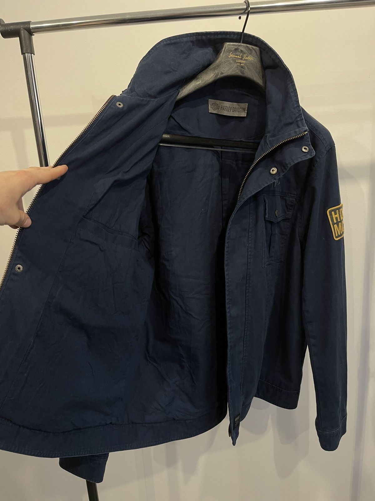 Harley Davidson Harley-Davidson "HDMC" Washed Canvas Casual Jacket XL blue Size US XL / EU 56 / 4 - 5 Thumbnail