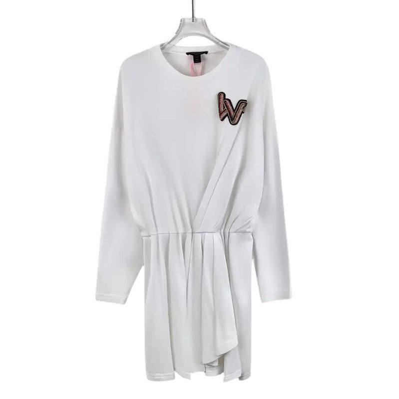Louis Vuitton Louis Vuitton White Cotton Women's Dress 0089 Size XS / US 0-2 / IT 36-38 - 1 Thumbnail