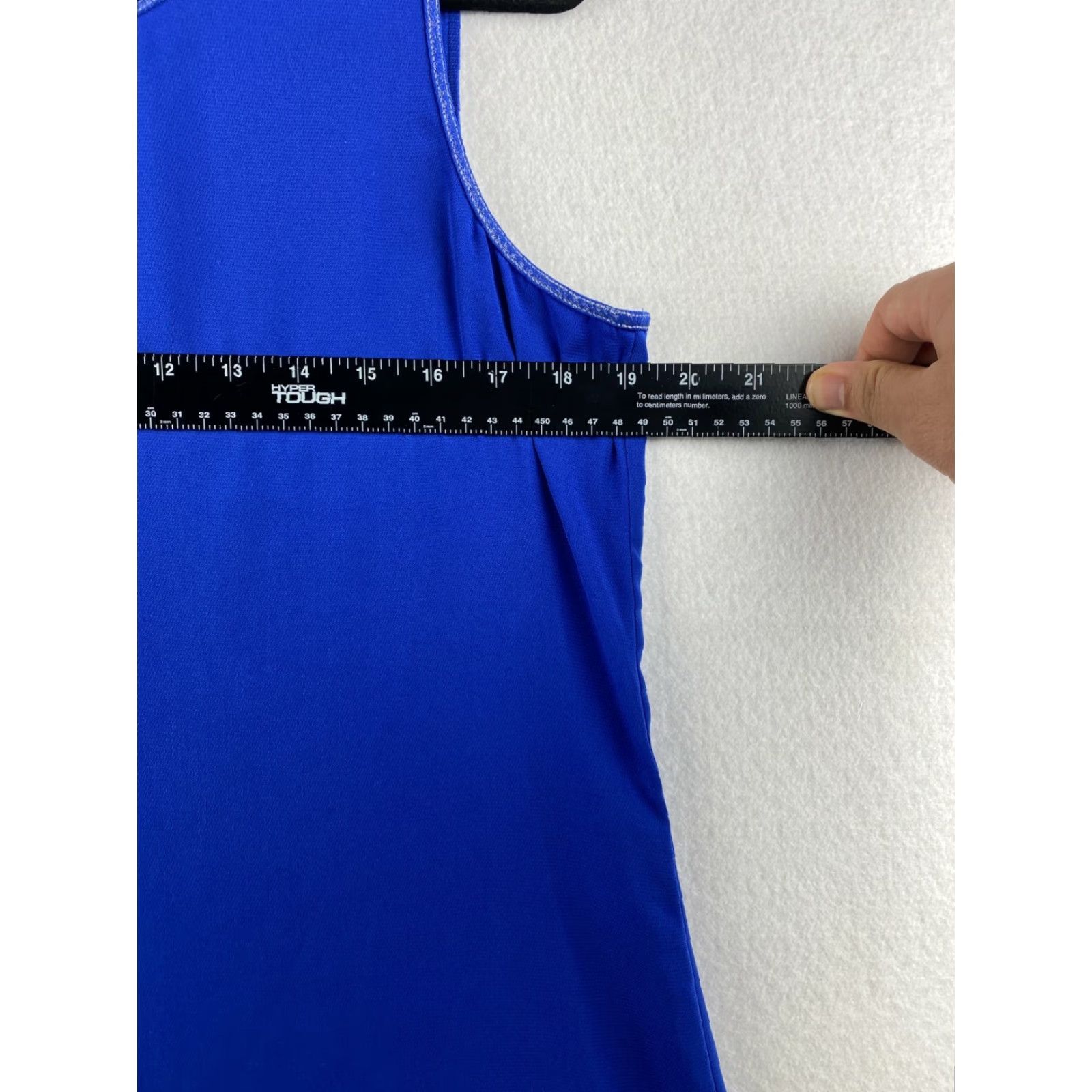 Vintage Chico's Blouse Women's Sleeveless Round Blue Top - Polyester - 100% - Regular Fit - Size M - Party/Cocktail - QC: Excellent Condition Size M / US 6-8 / IT 42-44 - 3 Thumbnail