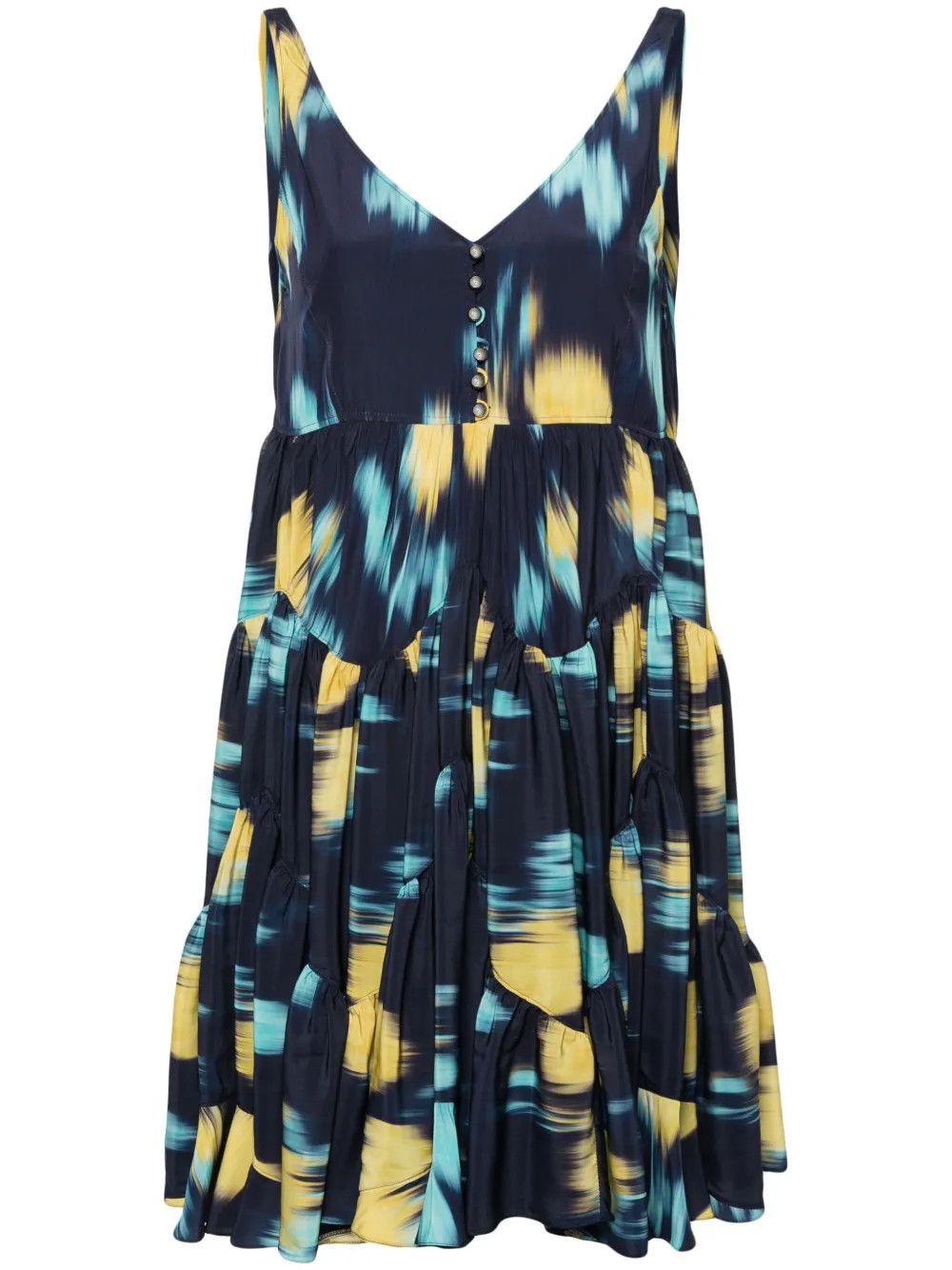 Lanvin o1y0326 Mini Dress in Multicolor Size S / US 4 / IT 40 - 1 Thumbnail