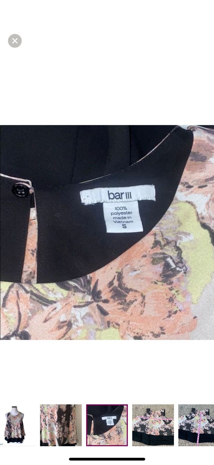 Bar III Bar III small floral sleeveless blouse Size S / US 4 / IT 40 - 3 Thumbnail