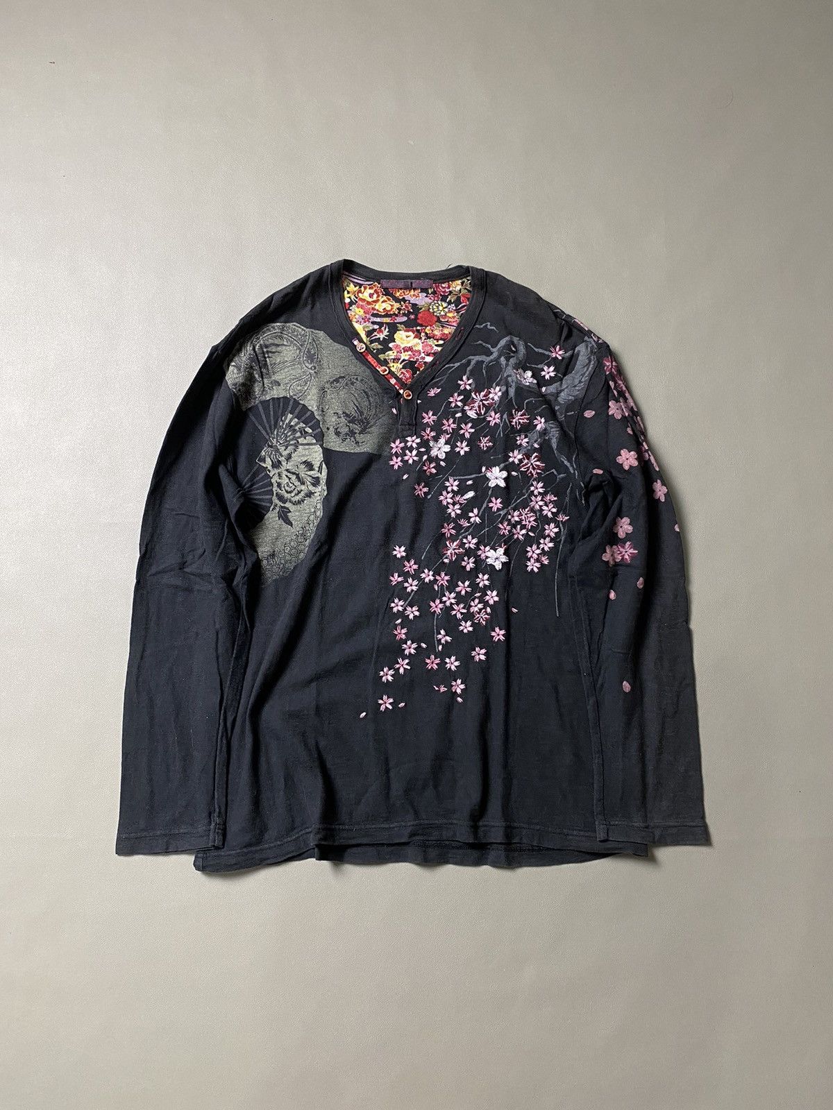 Japanese Brand Vintage Karakuri Sukajan Longsleeve Size US L / EU 52-54 / 3 - 1 Thumbnail