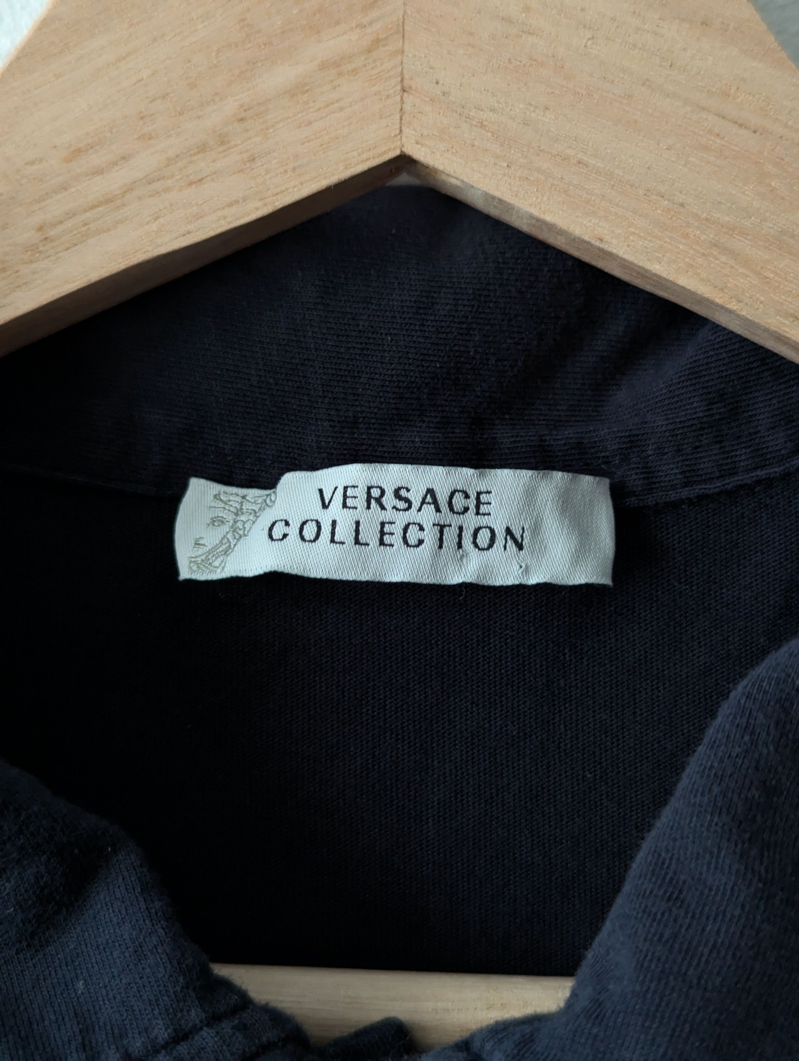 Versace Versace Collection Polo Shirt Cotton Navy Gold Medusa Patch Size US M / EU 48-50 / 2 - 5 Thumbnail