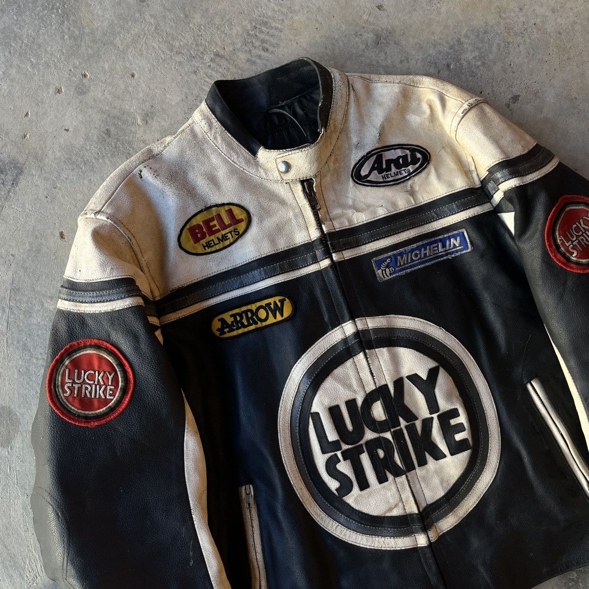 Vintage VINTAGE LUCKY STRIKE LEATHER JACKET🏍️ Size US M / EU 48-50 / 2 - 8 Thumbnail
