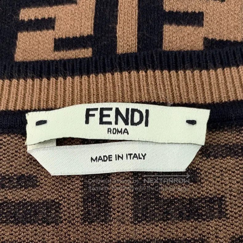 Fendi Fendi Brown Logo Letter Full Print Crewneck Long Sleeve Kn Size 4XL / US 24-26 - 5 Thumbnail