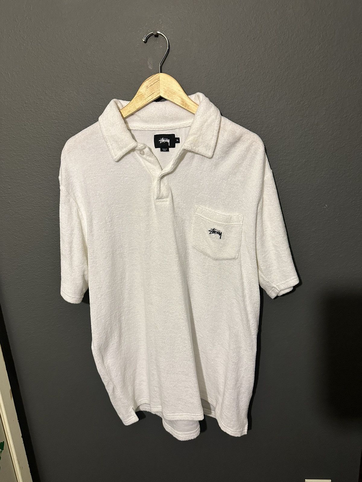 Stussy Stussy towel polo shirt | Grailed