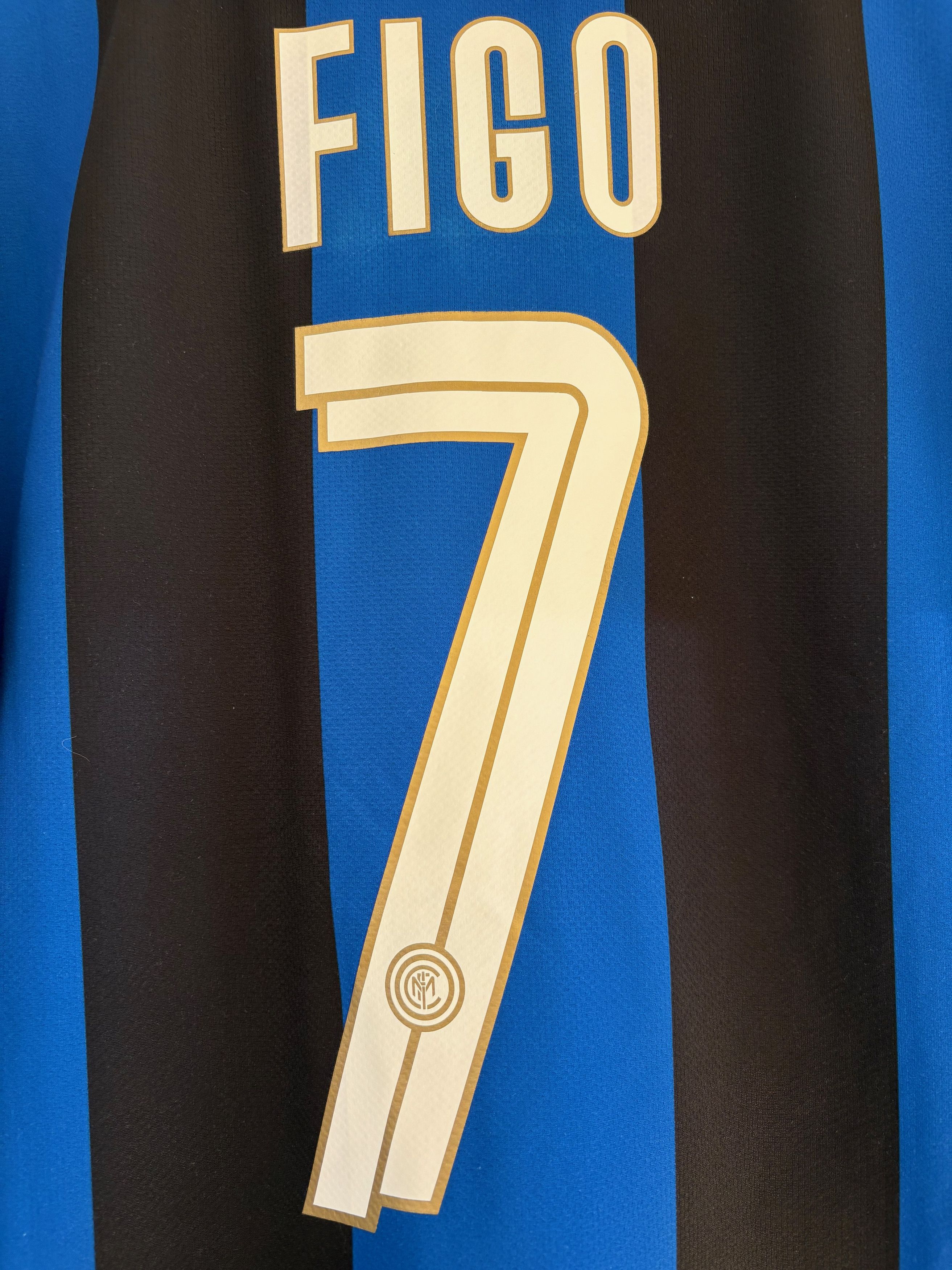Nike Inter Milan 2008/09 Home Jersey - Figo #7 - Nike Fit Size US M / EU 48-50 / 2 - 13 Thumbnail