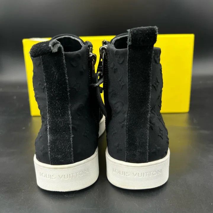 Louis Vuitton Louis Vuitton Black High Top Sneakers -2508 Size US 5 / EU 37 - 3 Thumbnail