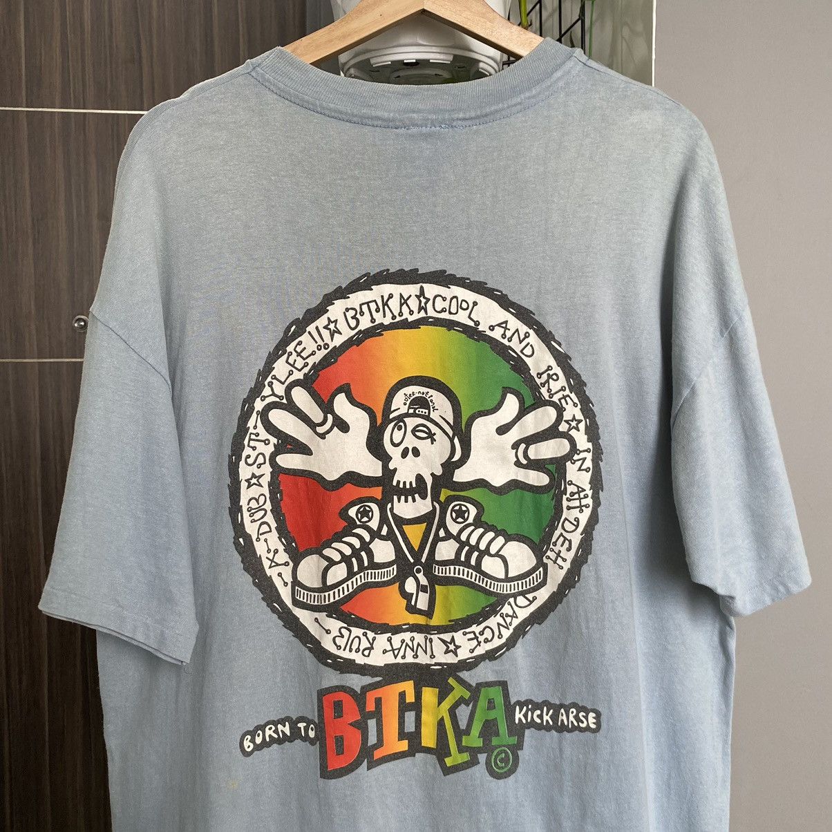 Vintage Thrashed Faded Vintage 90s BTKA London ERD GRUNGE TEE Size US XL / EU 56 / 4 - 2 Thumbnail