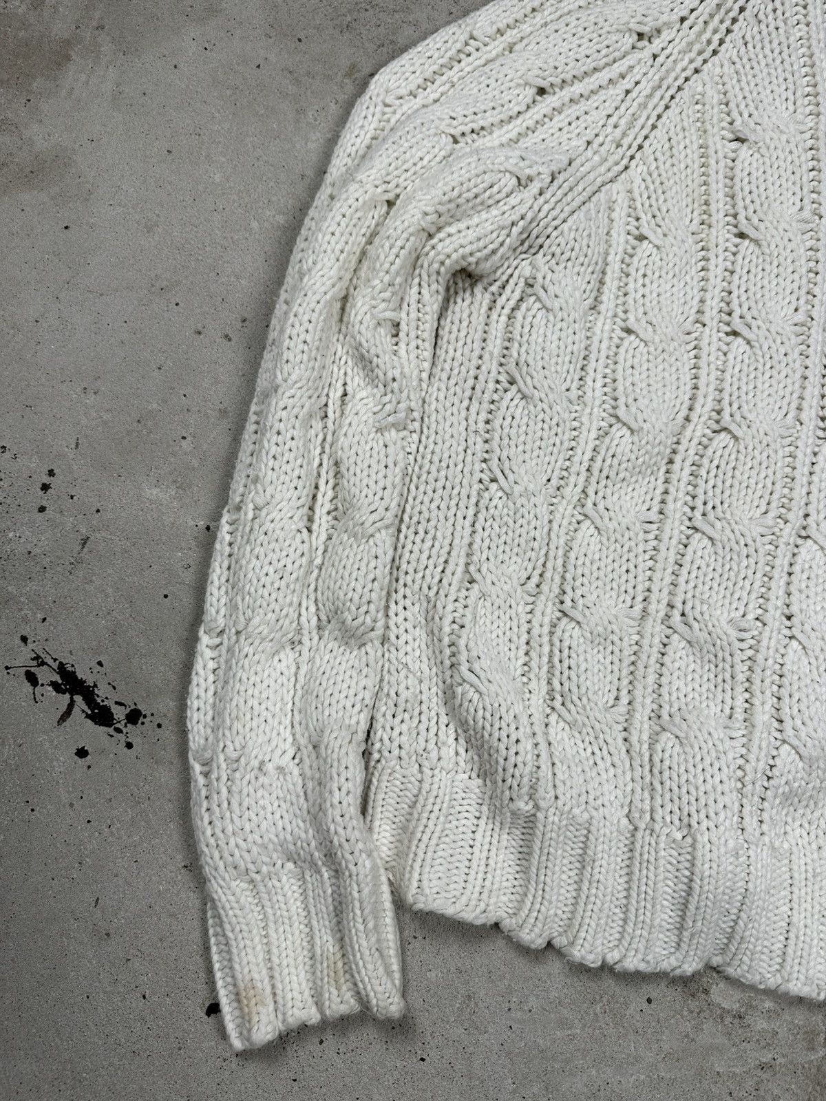 If Six Was Nine × Japanese Brand × Le Grande Bleu (L.G.B.) Vintage Y2K Faux Fur Cable Knit Full Zip Hooded Sweater Size US S / EU 44-46 / 1 - 14 Thumbnail