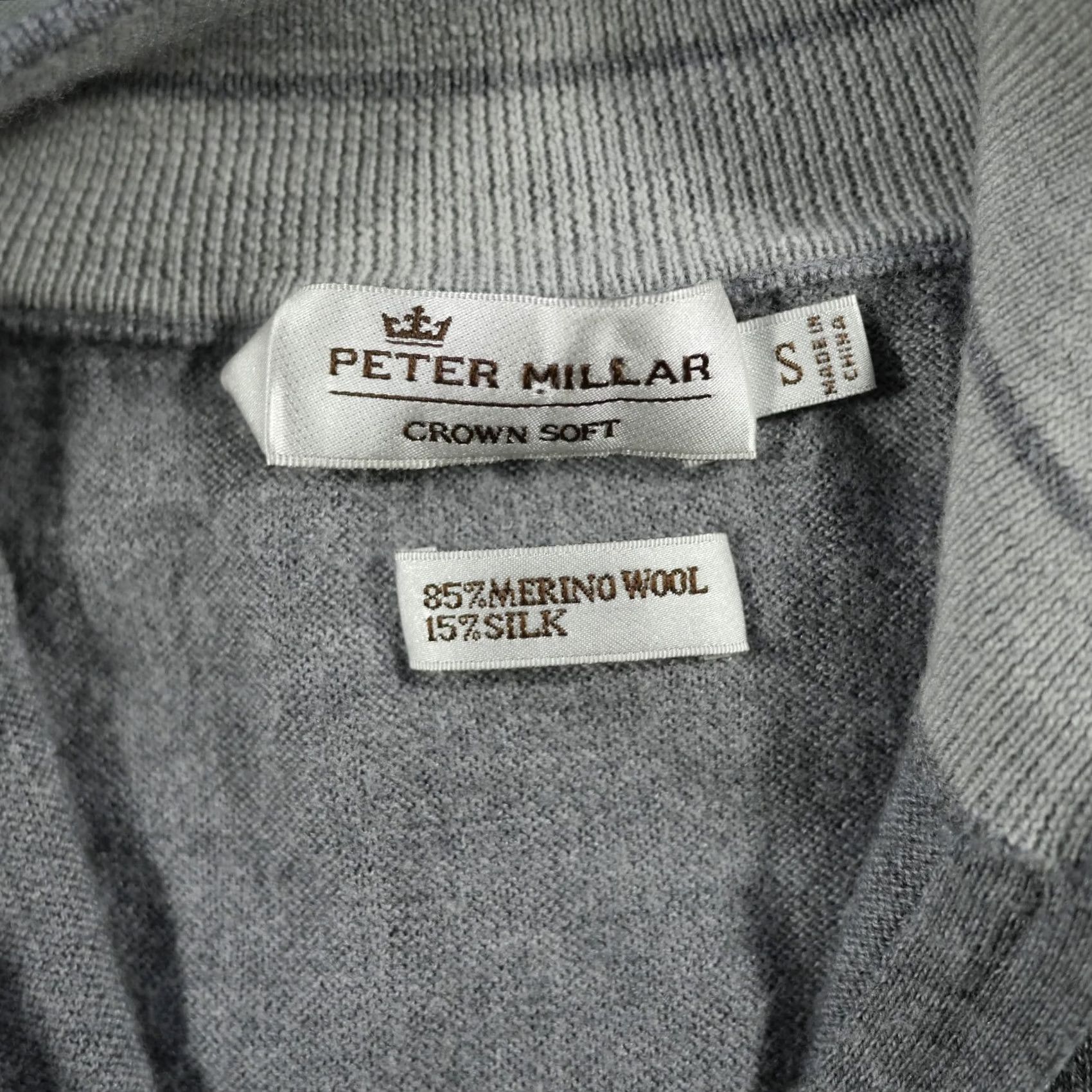Peter Millar Peter Millar Sweater Mens Small Gray Crown Soft Marino Wool Silk Casual Active Size US S / EU 44-46 / 1 - 5 Thumbnail