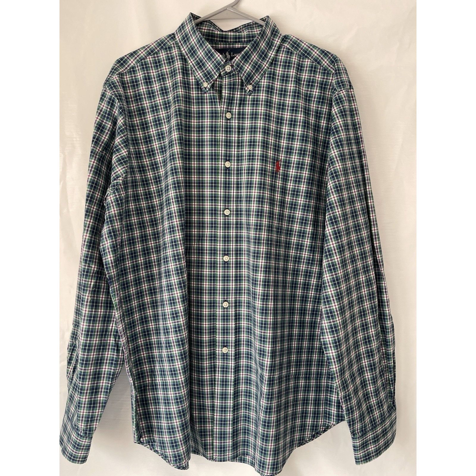 Ralph Lauren Ralph Lauren Classic 100% Cotton XL Plaid Button-Down Green Size US XL / EU 56 / 4 - 1 Thumbnail