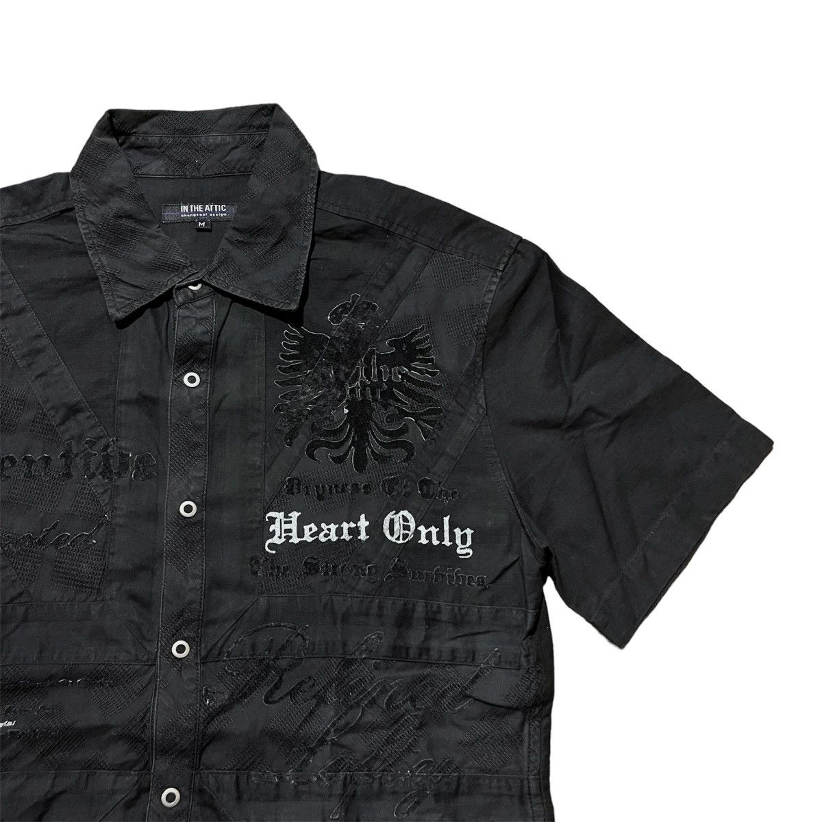 14th Addiction × If Six Was Nine × Japanese Brand Y2K In The Attic Poem Grunge Gothic Punk Style Short Shirt Size US M / EU 48-50 / 2 - 7 Thumbnail