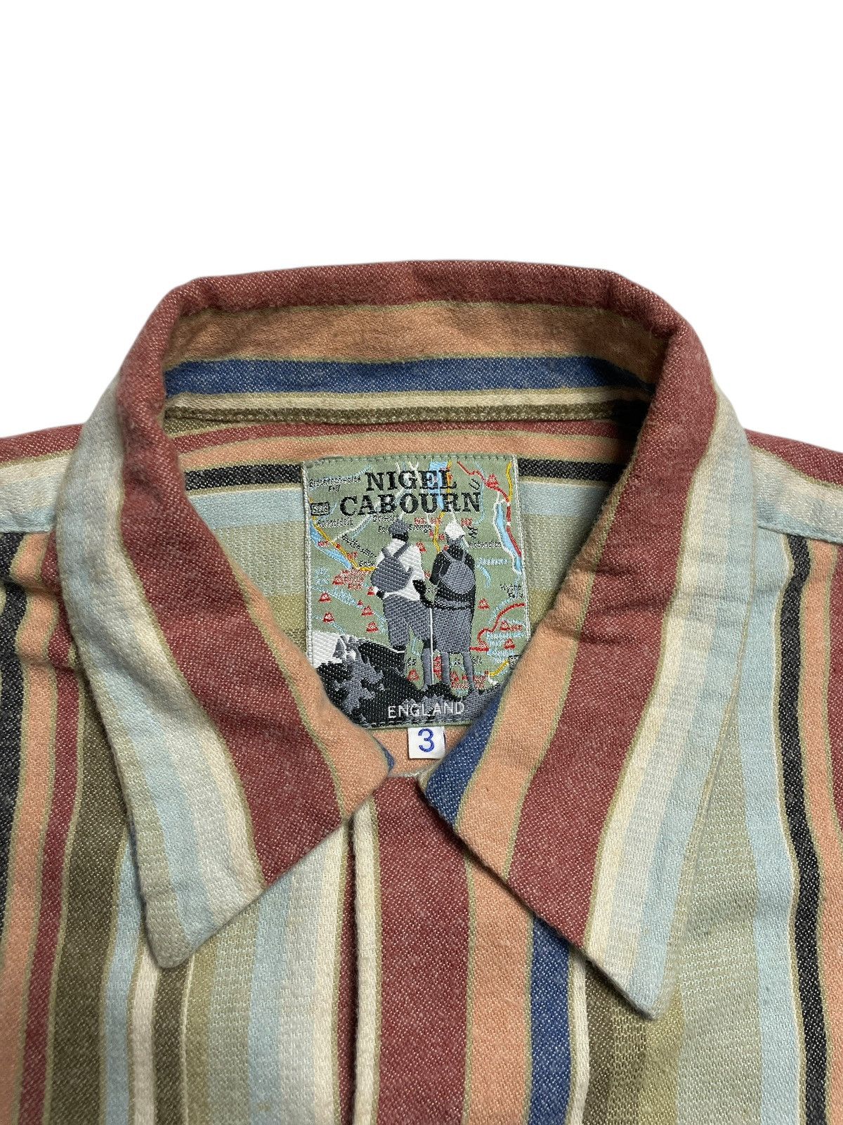 Nigel Cabourn 1990’s Nigel Cabourn - Stripe Long Shirt Size US XL / EU 56 / 4 - 5 Thumbnail