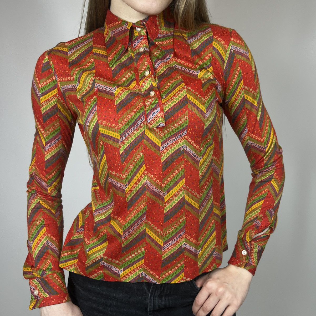 Vintage Vintage 90s Saint Clair Paris Retro Style Luxury Shirt Size M / US 6-8 / IT 42-44 - 1 Thumbnail