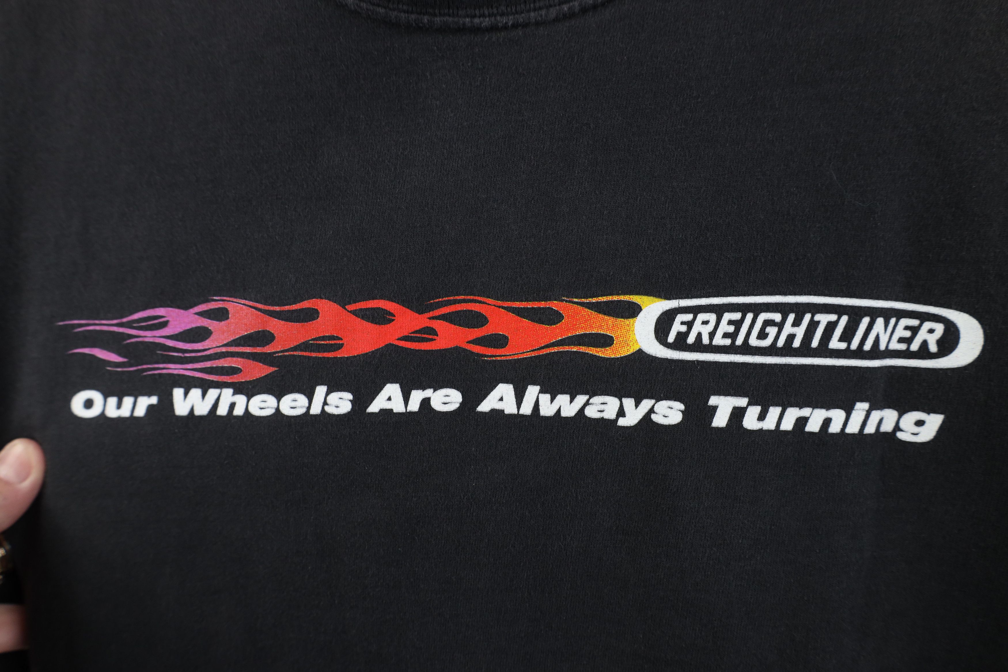 Vintage Vintage 90s Y2K Fire Flames Long Sleeve T-Shirt Black Size US XL / EU 56 / 4 - 4 Thumbnail