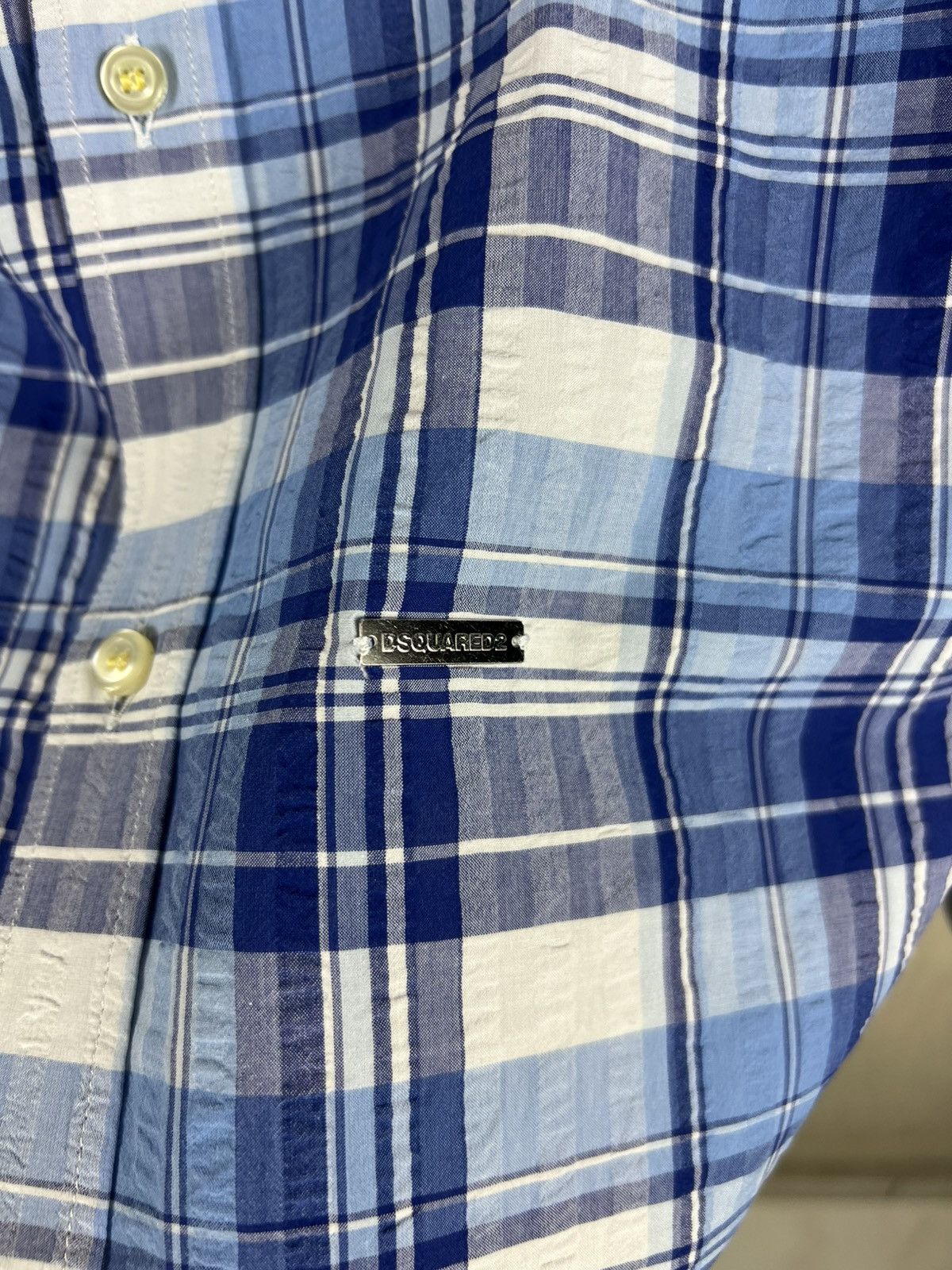 Dsquared2 Dsquared2 checked shrunk shirt plaid stiff cuffs and collar Size US M / EU 48-50 / 2 - 10 Thumbnail
