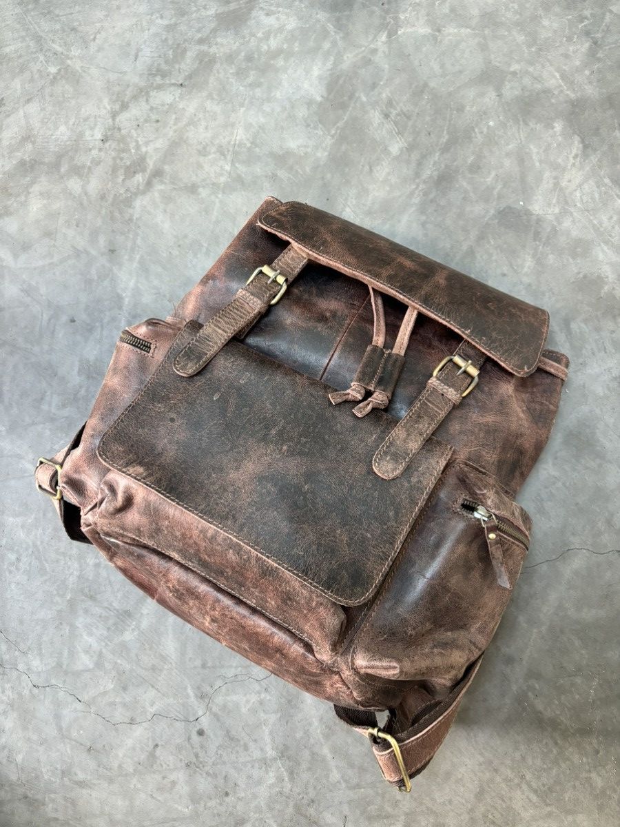 Genuine leather backpack