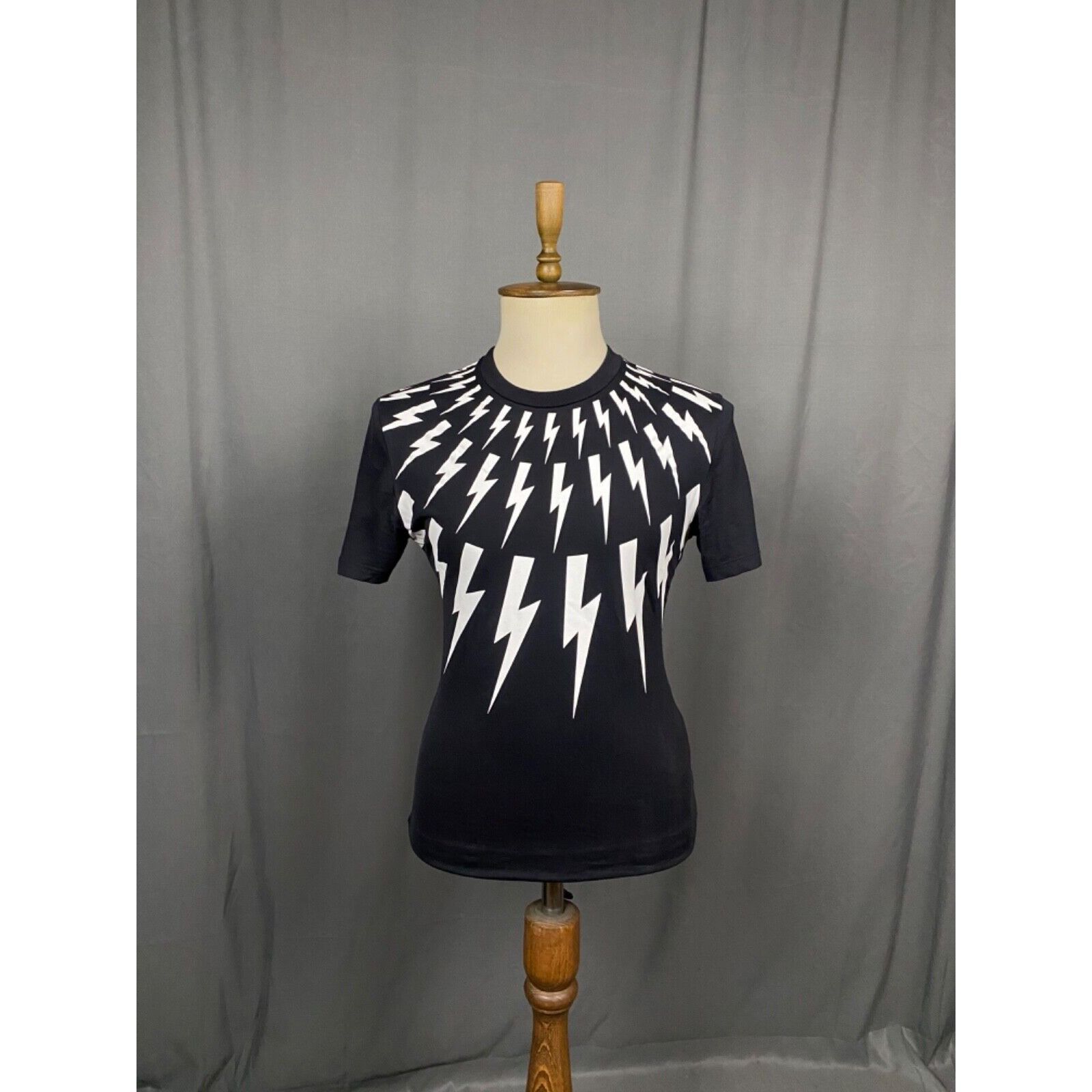 Neil Barrett MINT! Neil Barett FAIRISLE THUNDERBOLT Lightining Men's Blac Size US S / EU 44-46 / 1 - 1 Thumbnail