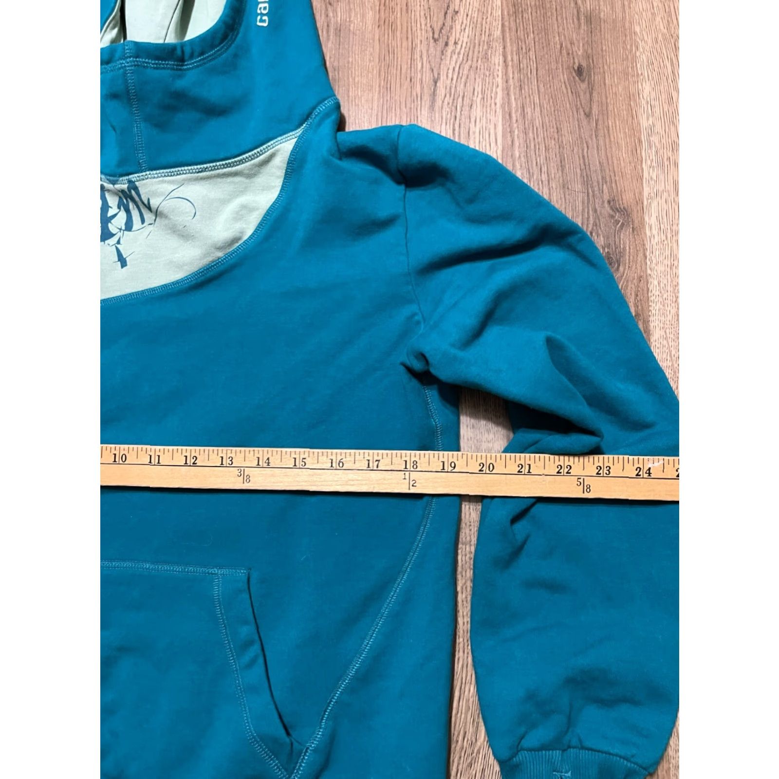 Vintage BRP Hoodie Womens Large Green Blue Pullover Long Sleeve CAN-AM Shirt Casual Fall Spring Summer Modern Regular Mens? Size L / US 10 / IT 46 - 5 Thumbnail