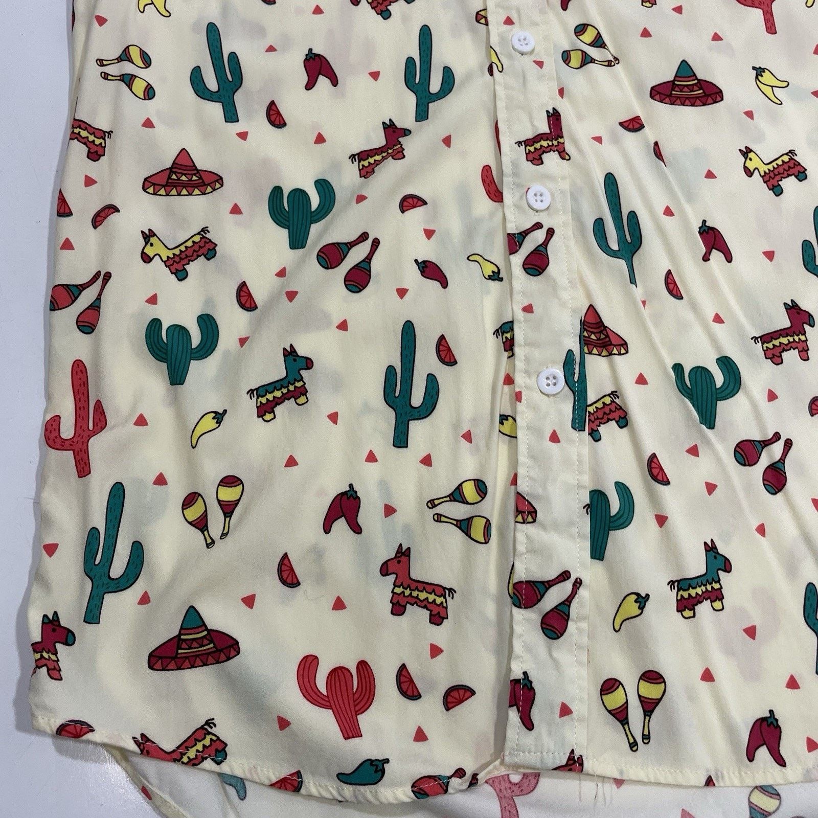Tipsy Elves Tipsy Elves Cantina Captain Hawaiian Shirt Lg Piñata Cactus Size US L / EU 52-54 / 3 - 1 Thumbnail