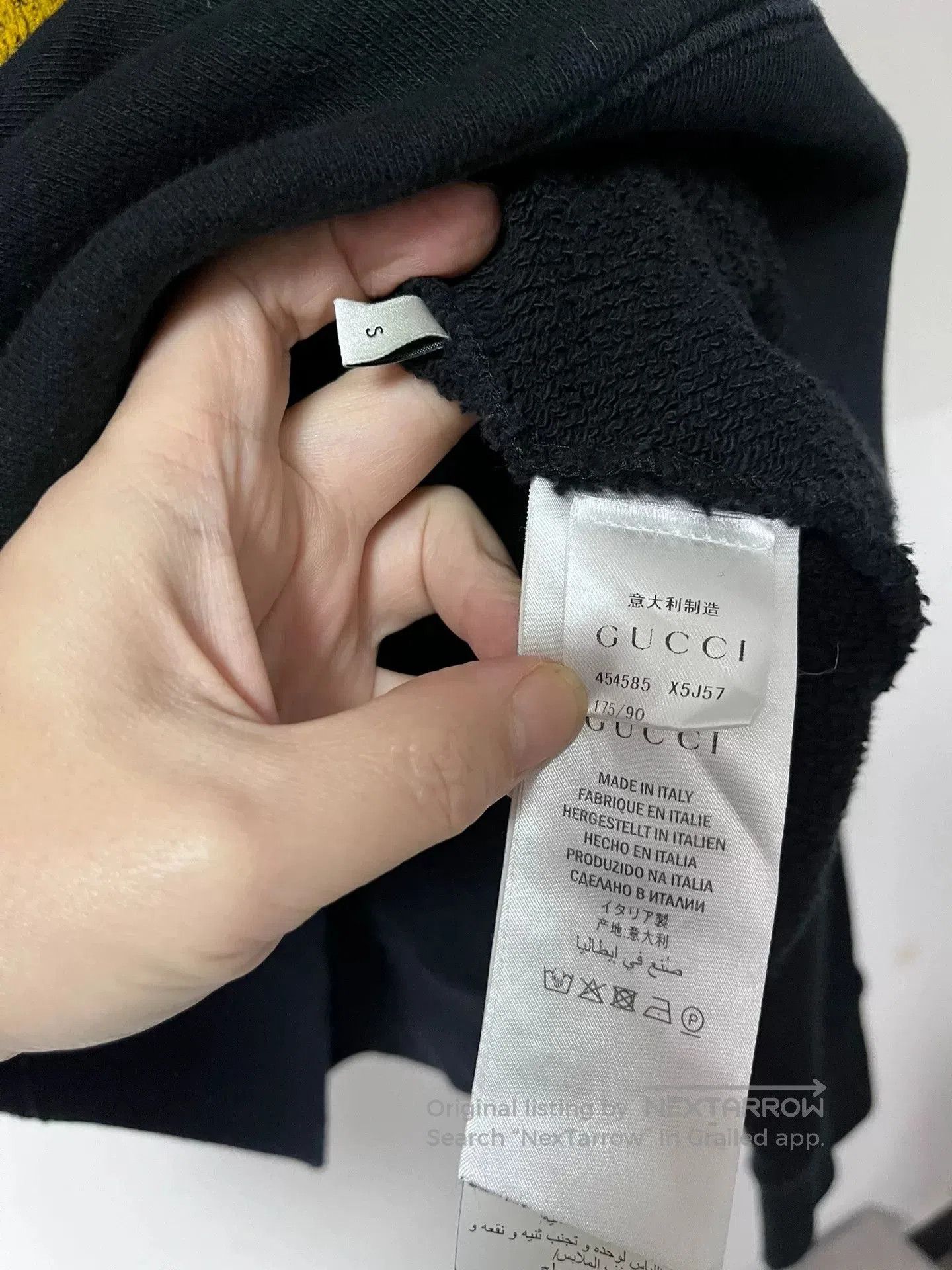 Gucci Gucci Black Square Distressed Hoodie S. Size US S / EU 44-46 / 1 - 6 Thumbnail