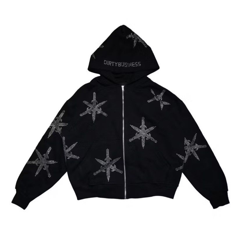Other Sword rhinestone zip hoodie boxy streetwear Size US M / EU 48-50 / 2 - 1 Thumbnail