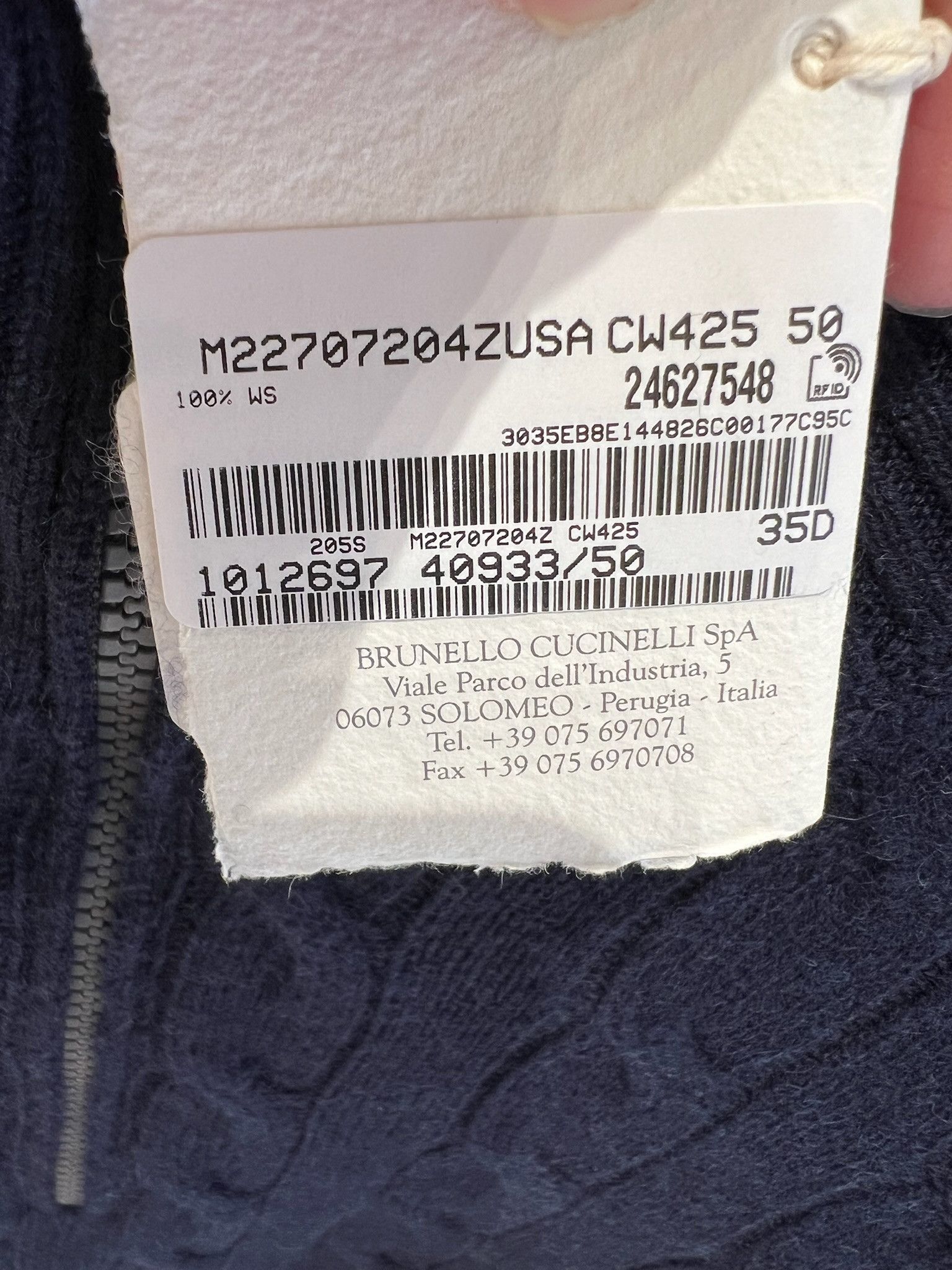 Brunello Cucinelli o1w1db10125 Cashmere Turtleneck Sweater in Blue Size US M / EU 48-50 / 2 - 2 Thumbnail